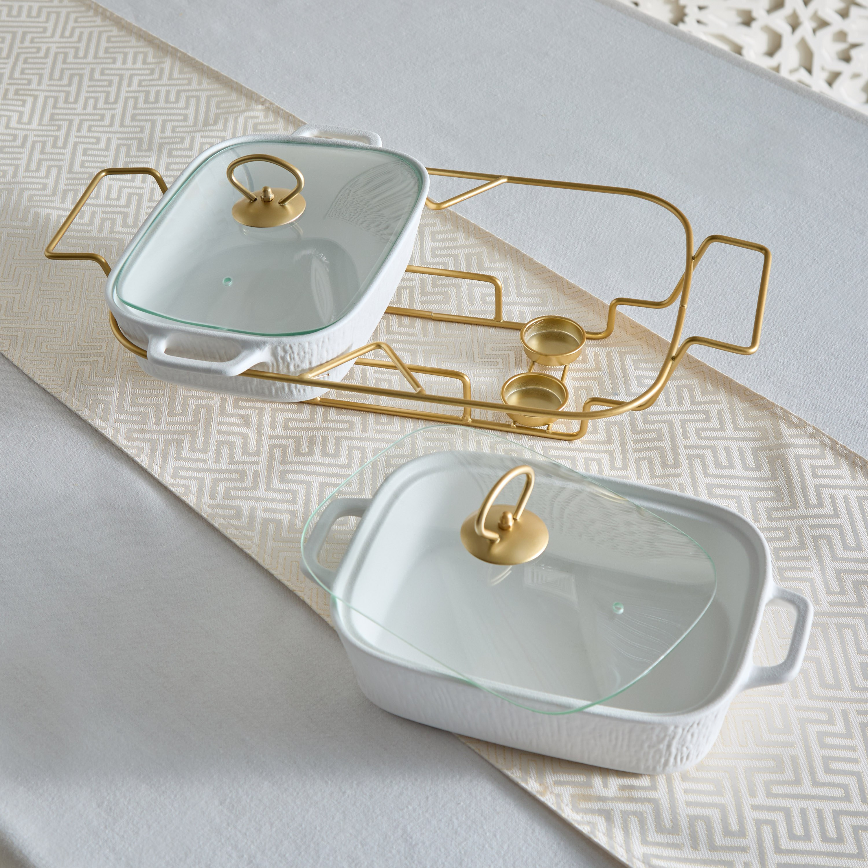 كسرولة تسخين مزدوجة مستطيلة بحامل شمعة من سيلتيك-hbxdecorandfurnishings-tabletop-serveware-image-3