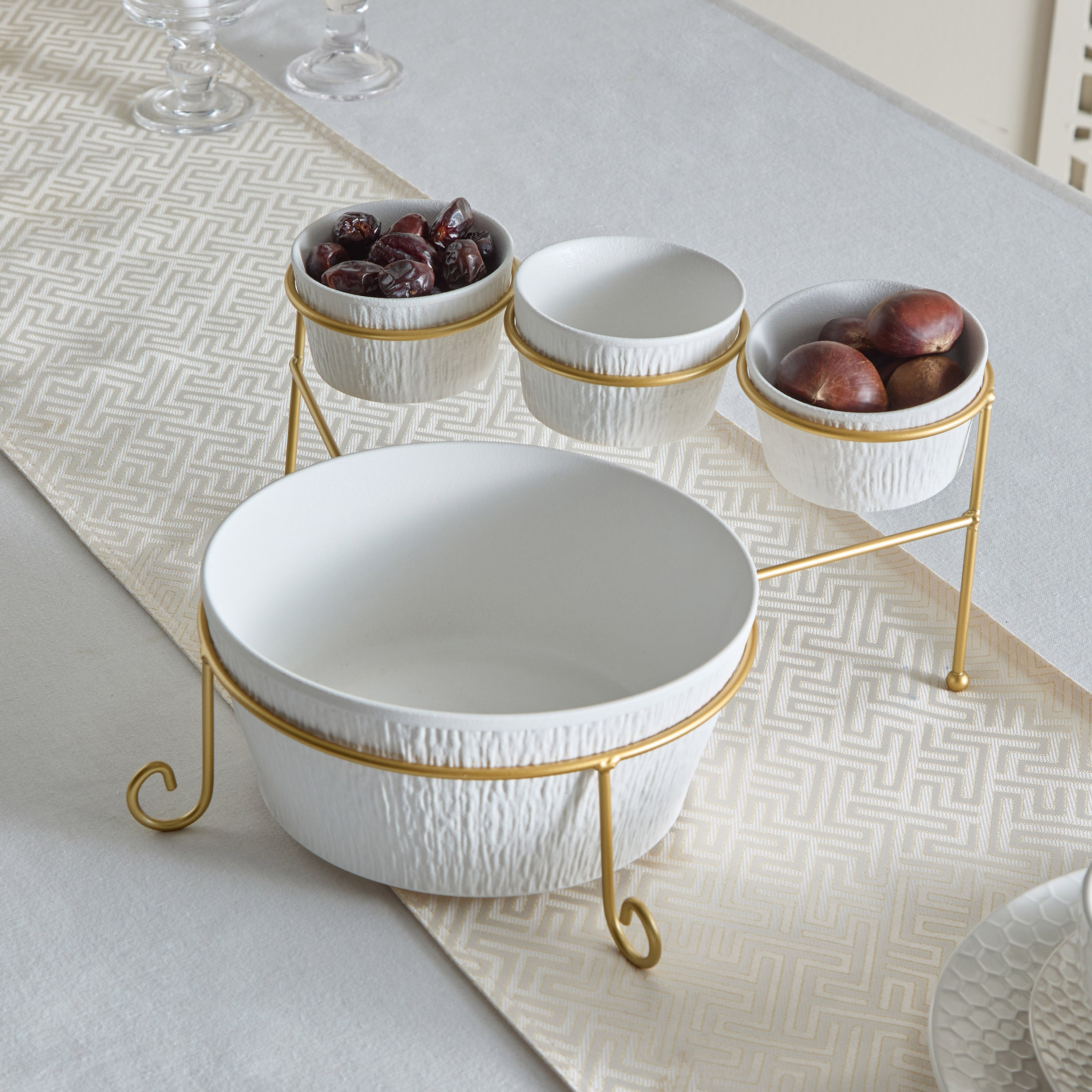 طقم أوعية مع حامل 4 قطع من سيلتيك-hbxdecorandfurnishings-tabletop-serveware-image-1