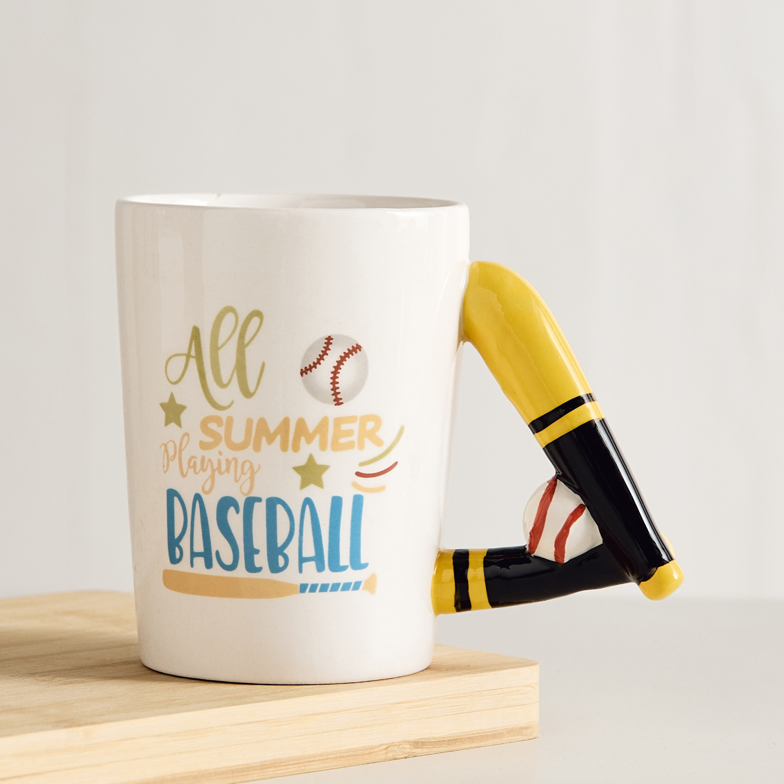 مج سيراميك بتزيينات بيسبول من سايفر - 350 مل-hbxhomeware-hbxkidsandyouth-image-1