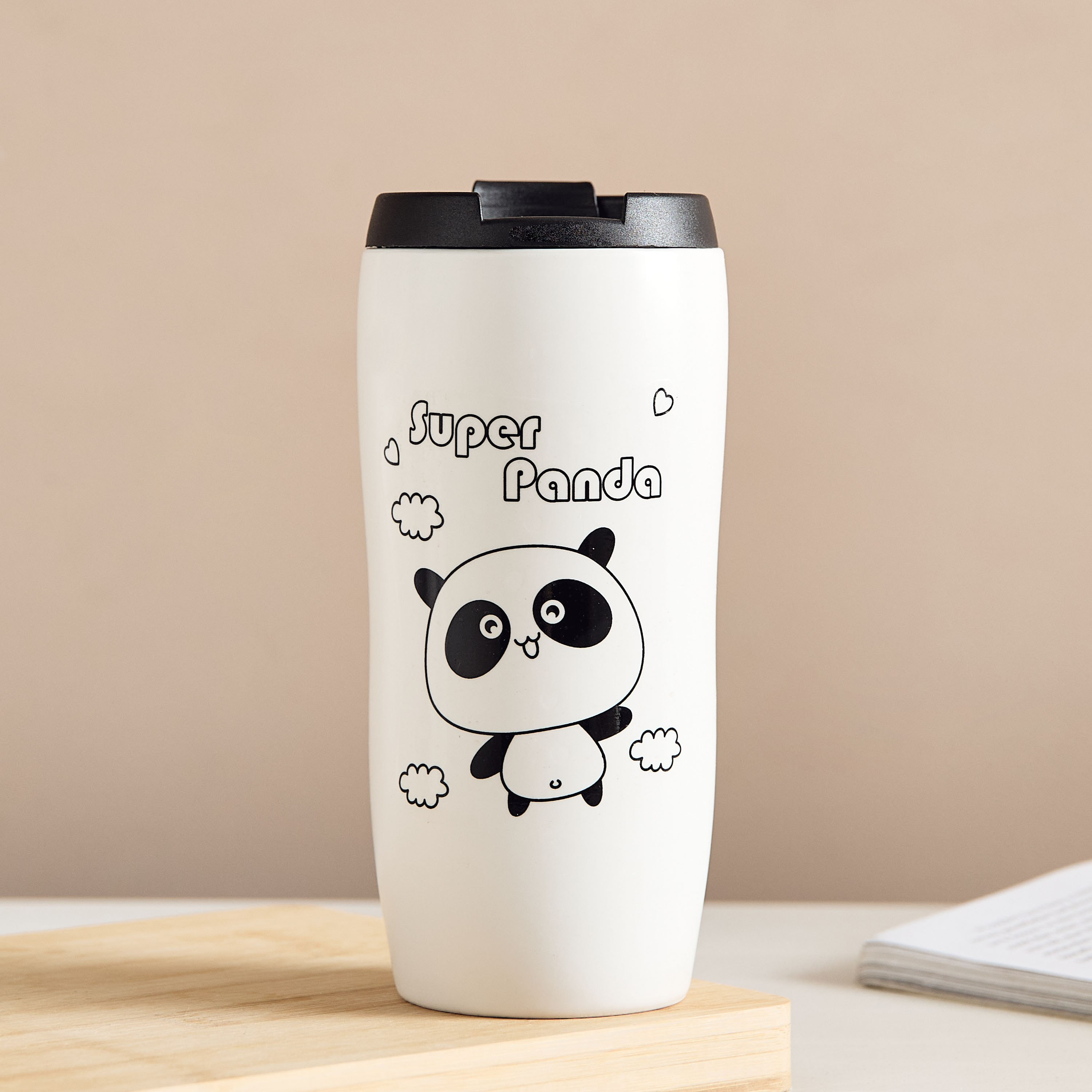 كوب سيراميك بفوهة وملصق باندا من نيو - 450 مل-hbxhomeware-hbxkidsandyouth-image-1