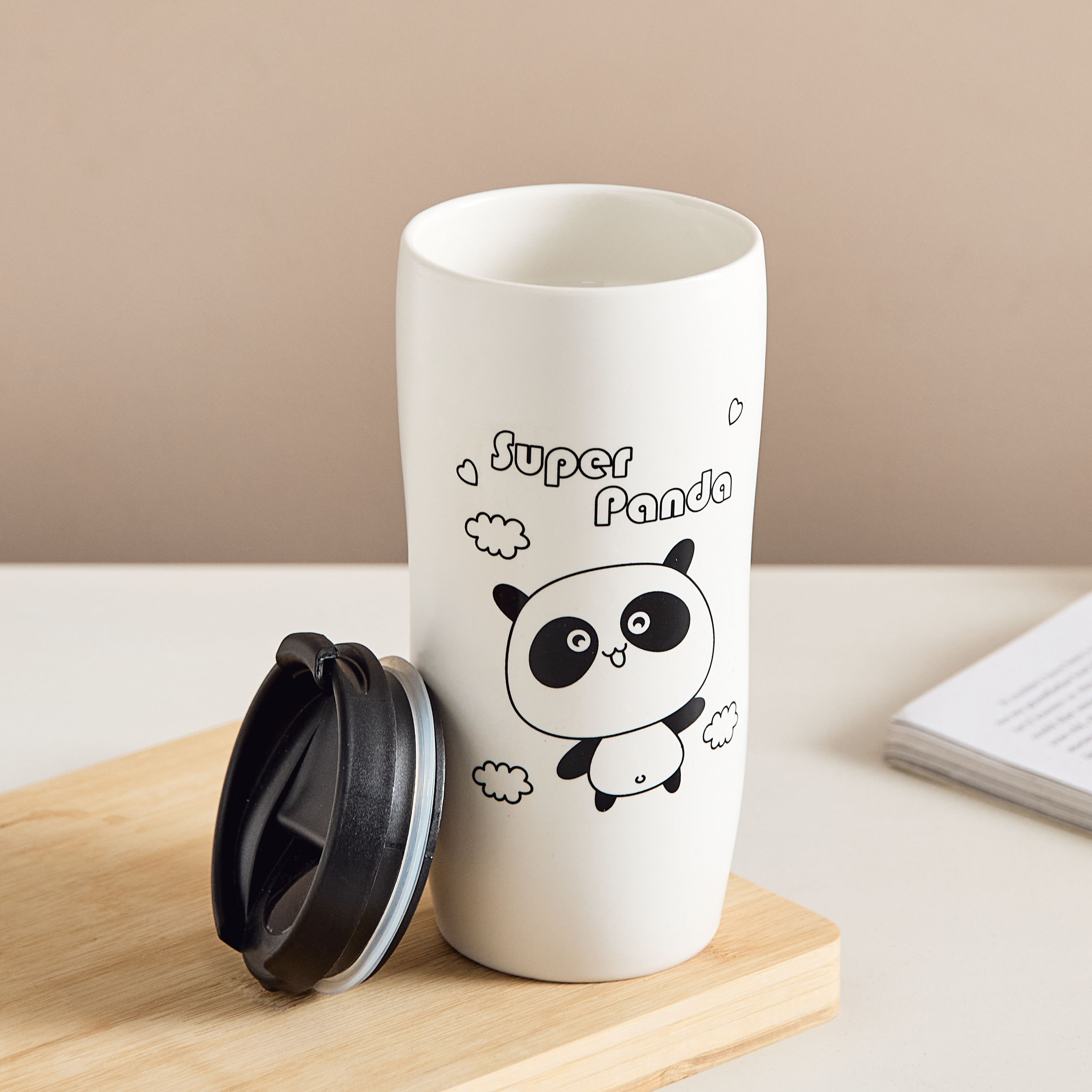 كوب سيراميك بفوهة وملصق باندا من نيو - 450 مل-hbxhomeware-hbxkidsandyouth-image-2