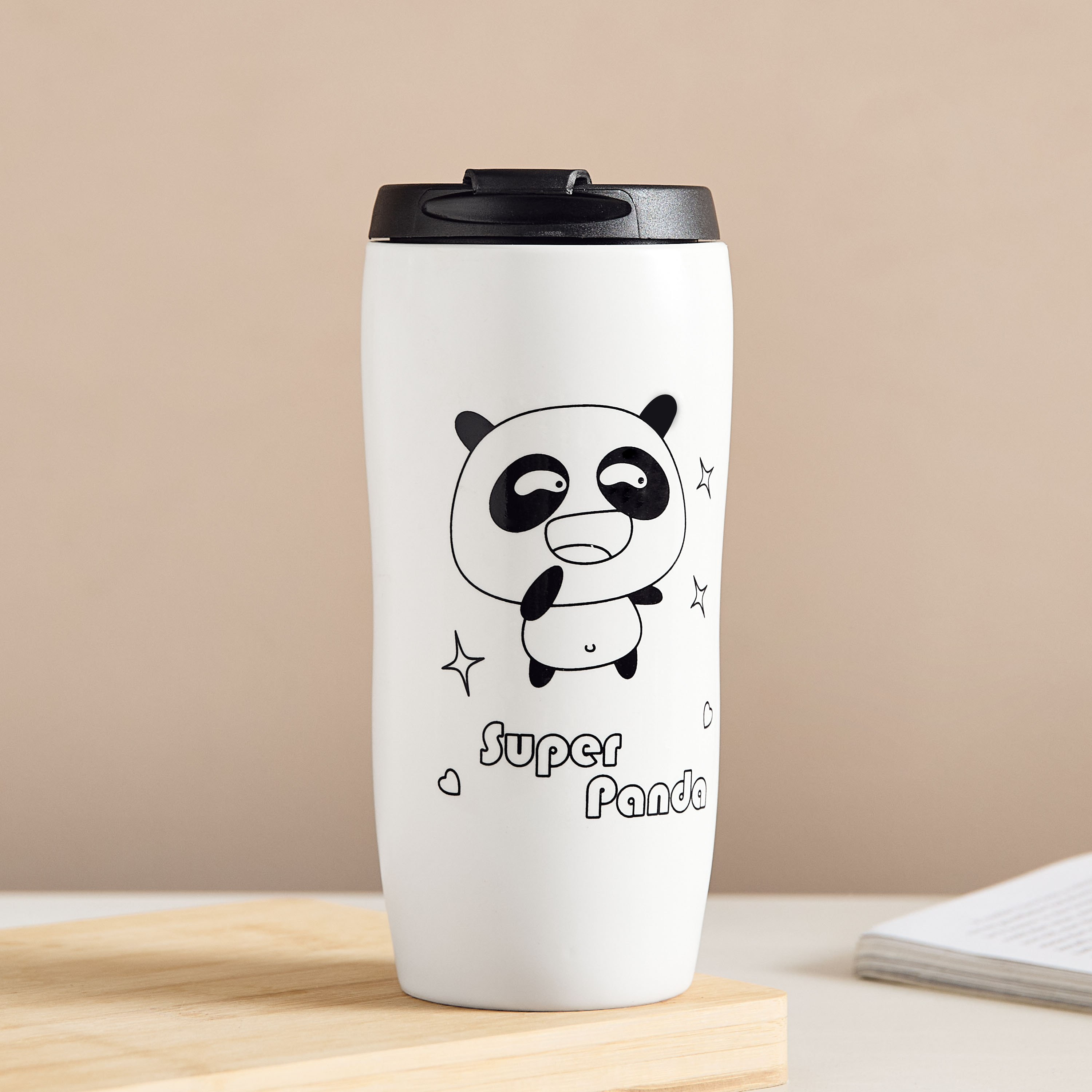 كوب سيراميك بفوهة وملصق باندا من نيو - 450 مل-hbxhomeware-hbxkidsandyouth-image-1