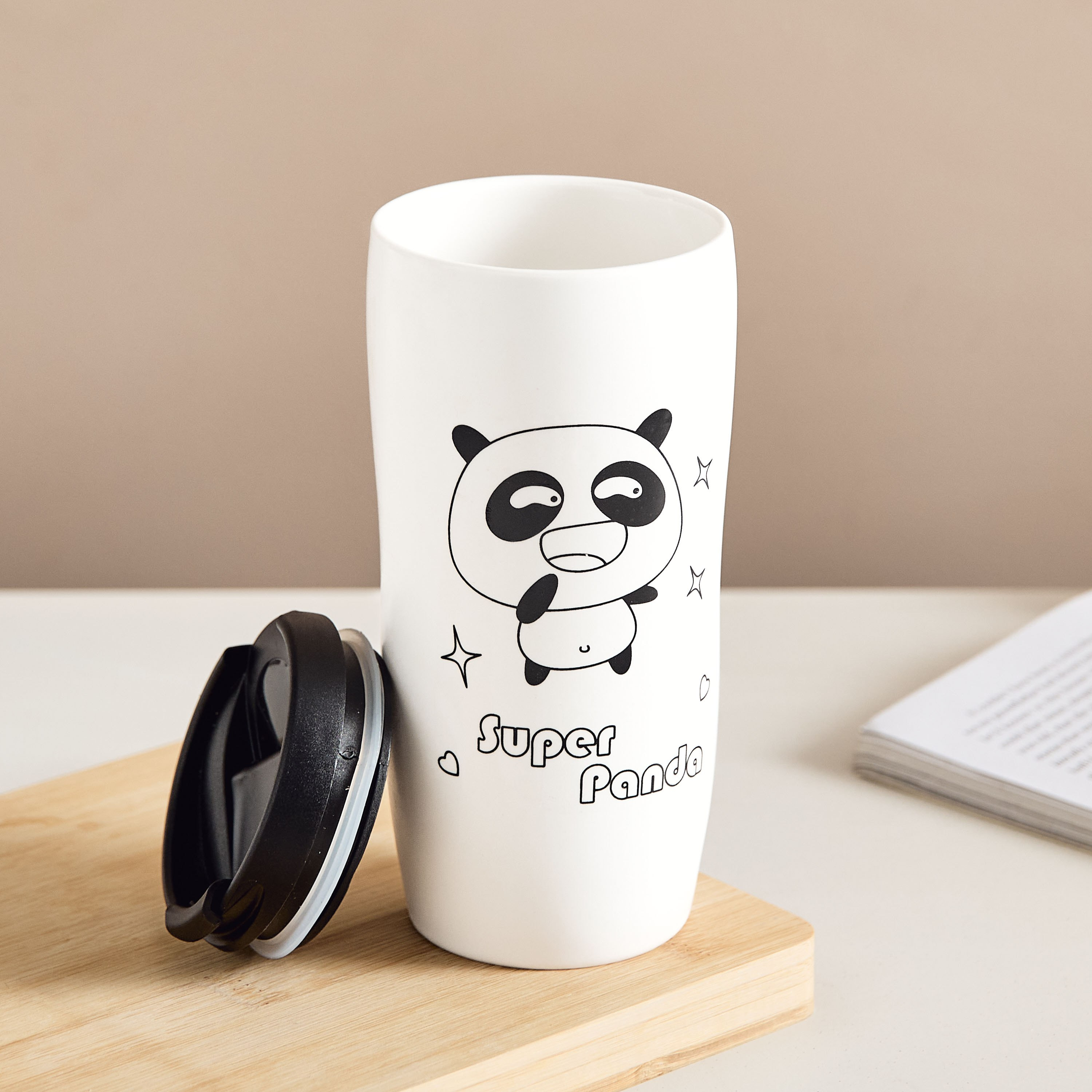 كوب سيراميك بفوهة وملصق باندا من نيو - 450 مل-hbxhomeware-hbxkidsandyouth-image-2