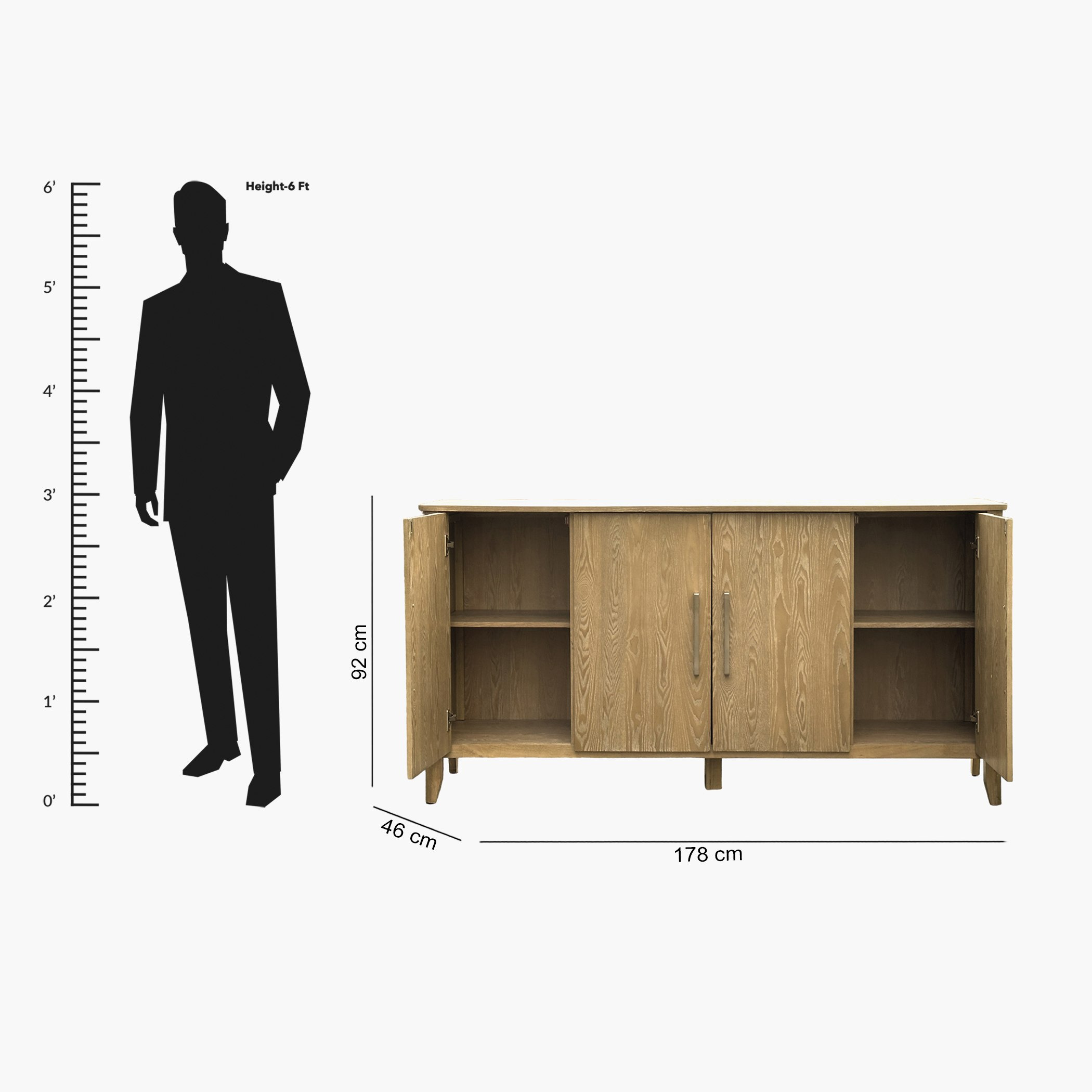 وحدة تخزين جانبية 4 أبواب من كولينبيرج-hbxfurniture-diningroom-buffetsandsideboards-image-9
