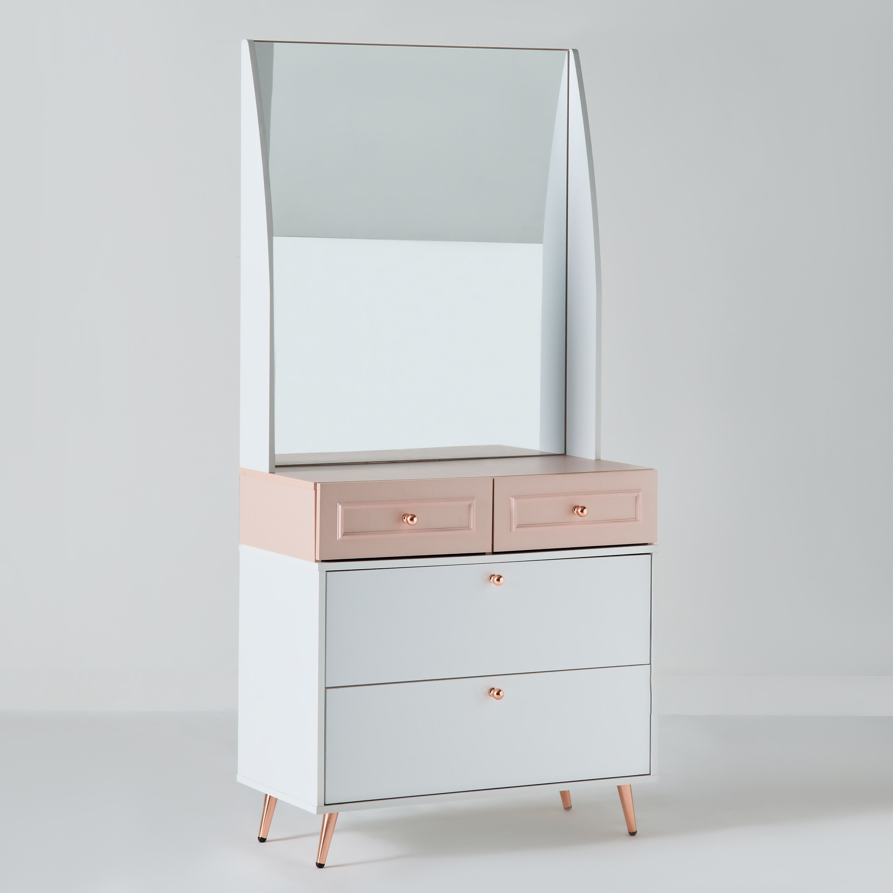 طاولة تزيين 4 أدراج مع مرآة -كارمين من موڤو-hbxfurniture-kidsroom-kidsdressersandmirrors-image-12