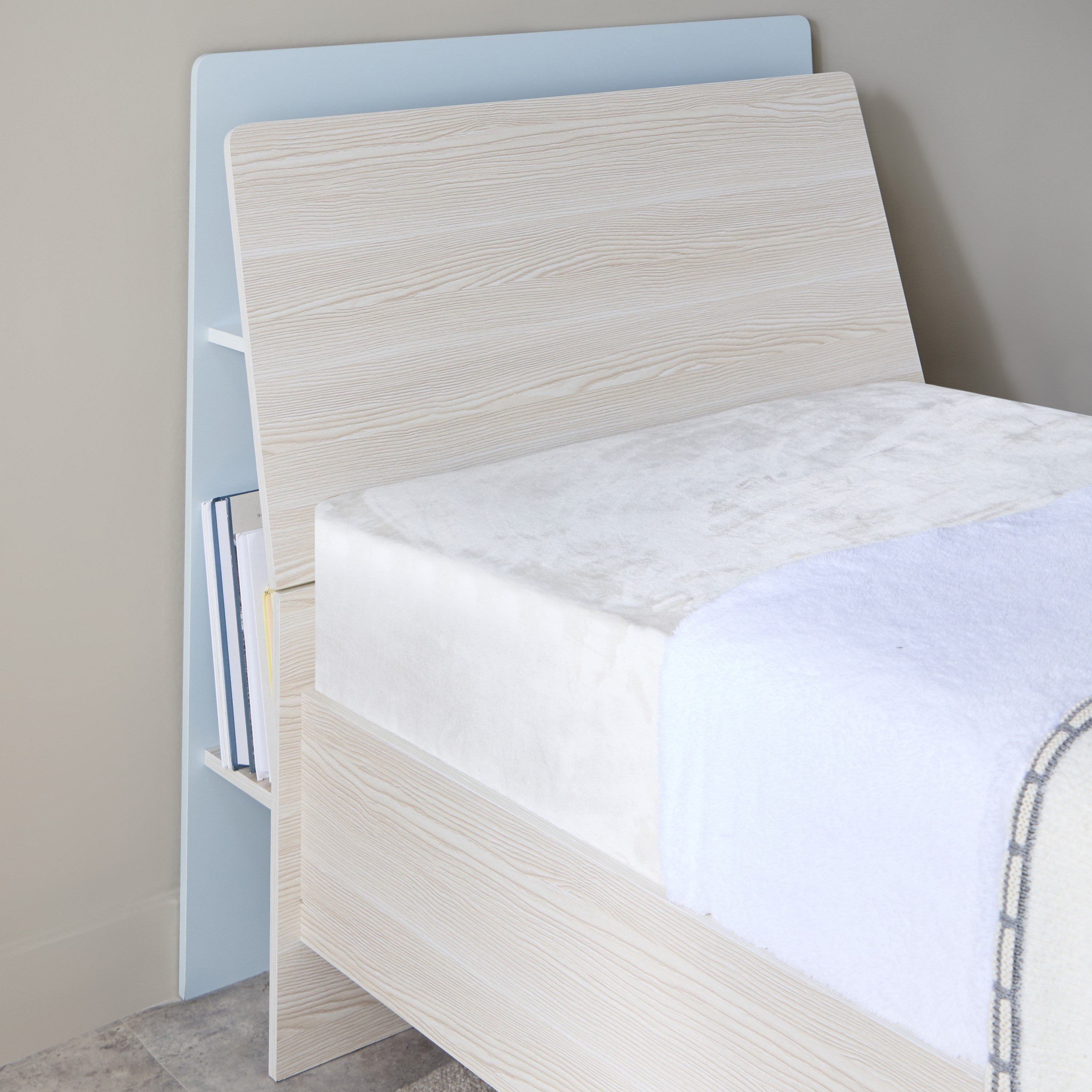 Movo Skye Single Bed with Storage Headboard - 90x200 cm-hbxfurniture-bedsandbedsets-beds-single-image-3