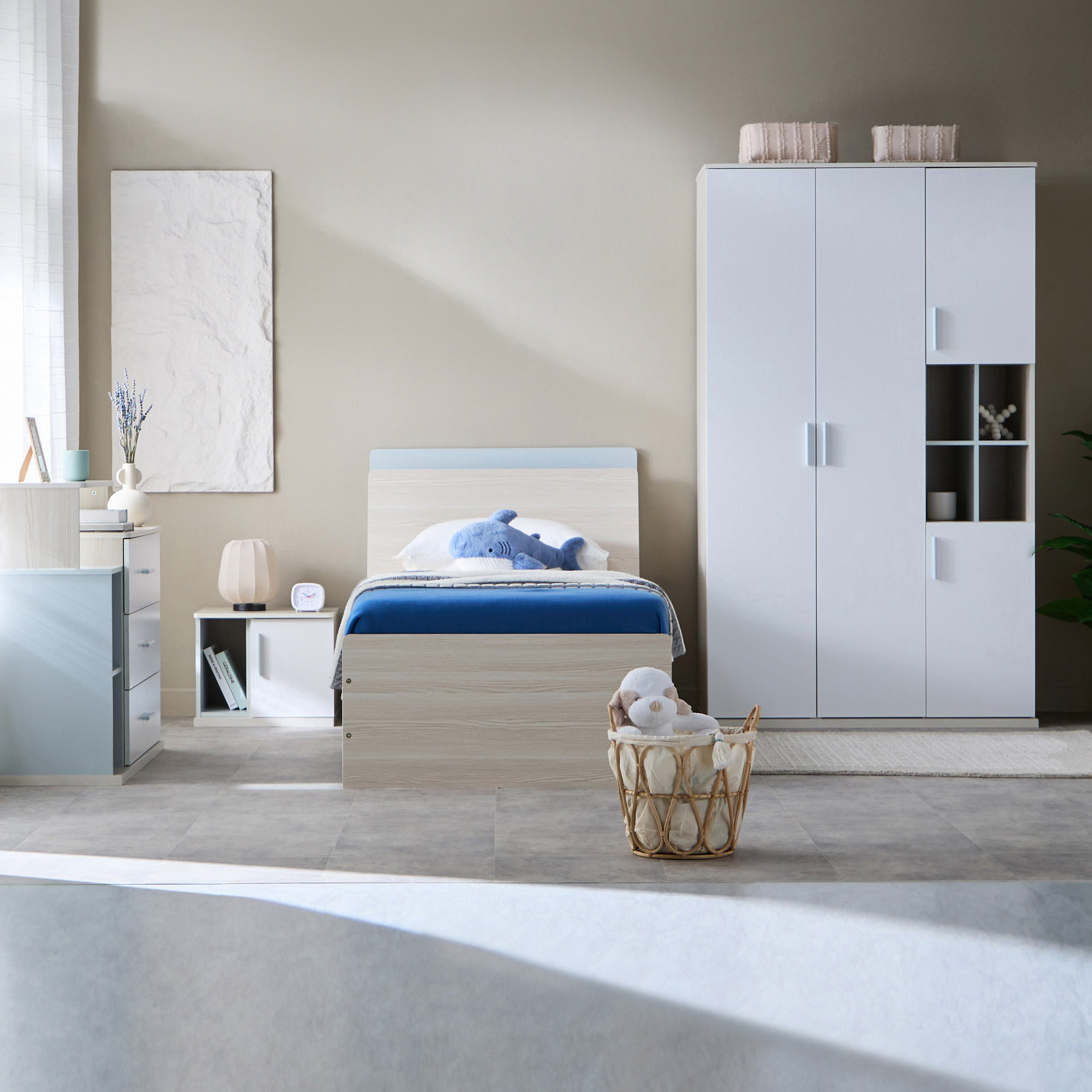 Movo Skye Single Bed with Storage Headboard - 90x200 cm-hbxfurniture-bedsandbedsets-beds-single-image-7