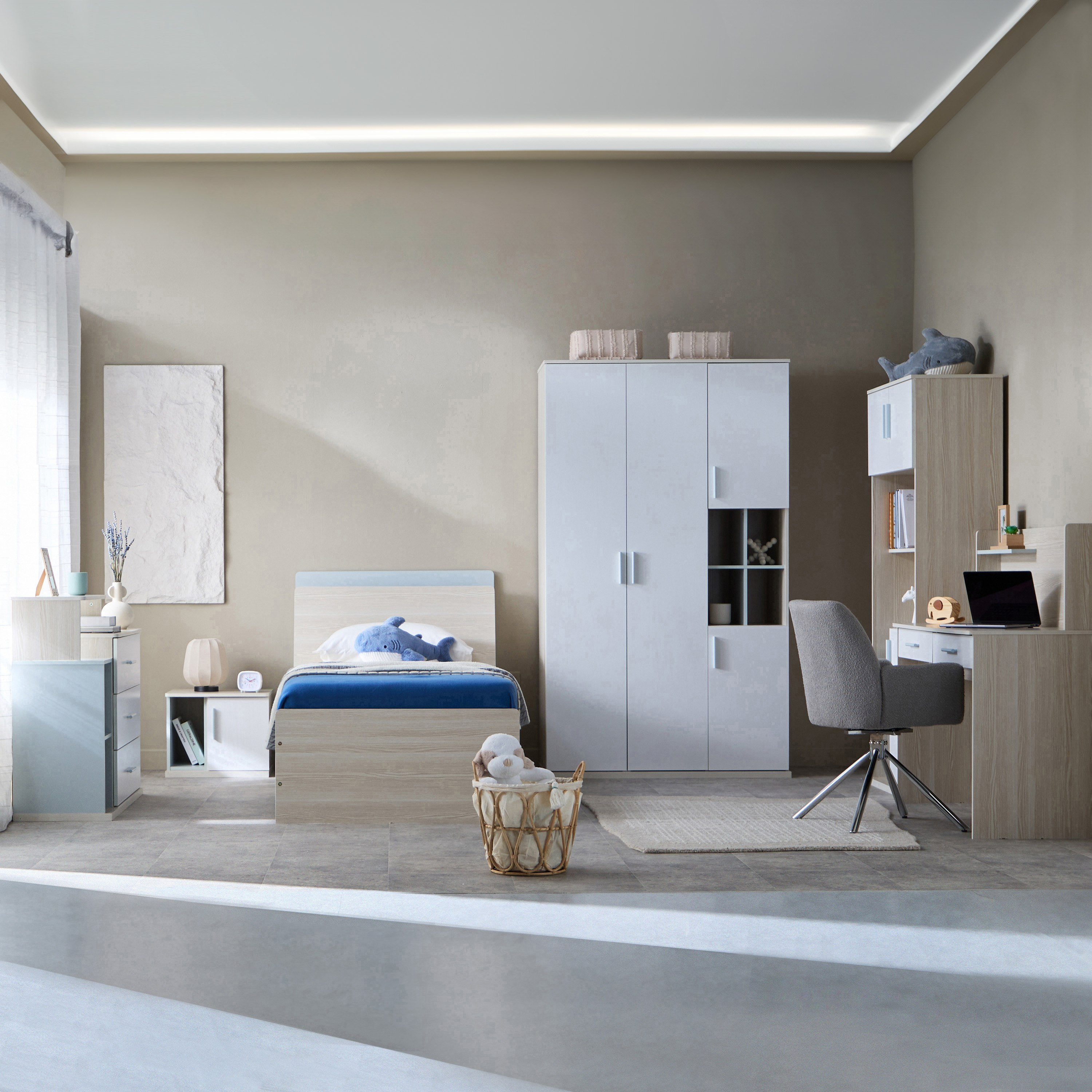Movo Skye Single Bed with Storage Headboard - 90x200 cm-hbxfurniture-bedsandbedsets-beds-single-image-8