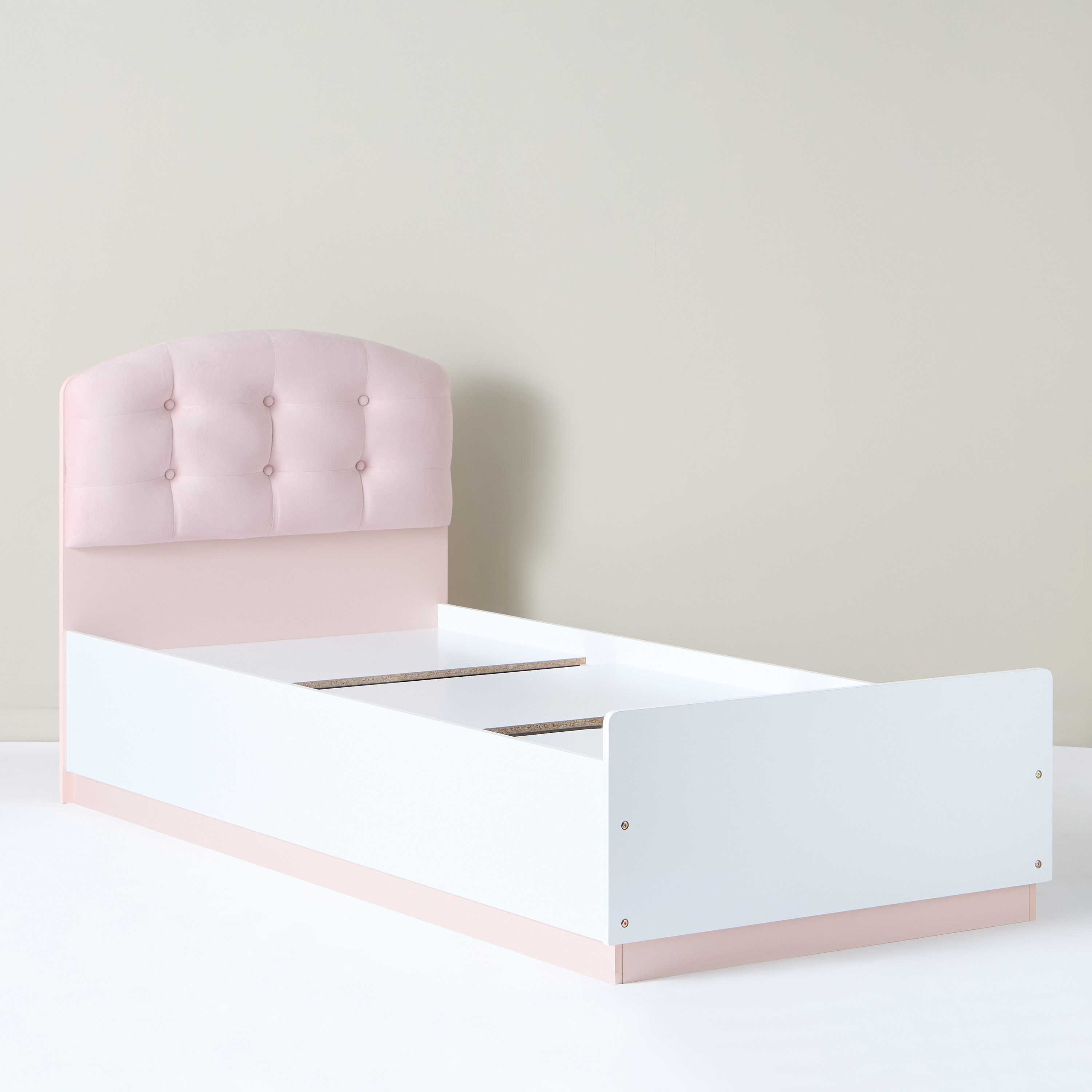 Movo Carmine Single Bed with Upholstered Headboard - 90x200 cm-hbxkidsandyouth-bedsandbedsets-beds-single-image-9