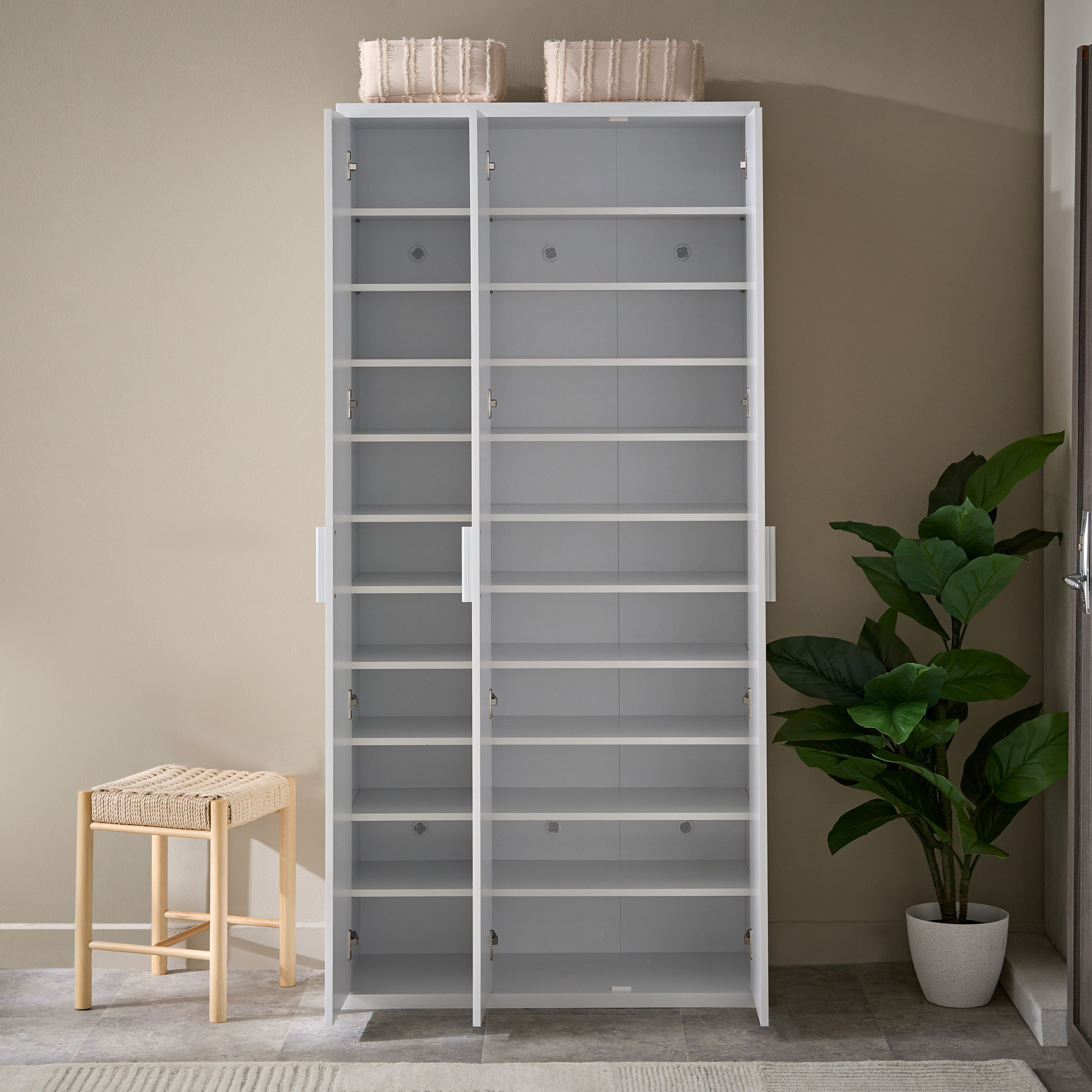 خزانة أحذية طويلة لماعة 3 أبواب لـ 44 زوجا من مافريك-hbxbedroom-shoecabinetsandracks-image-5