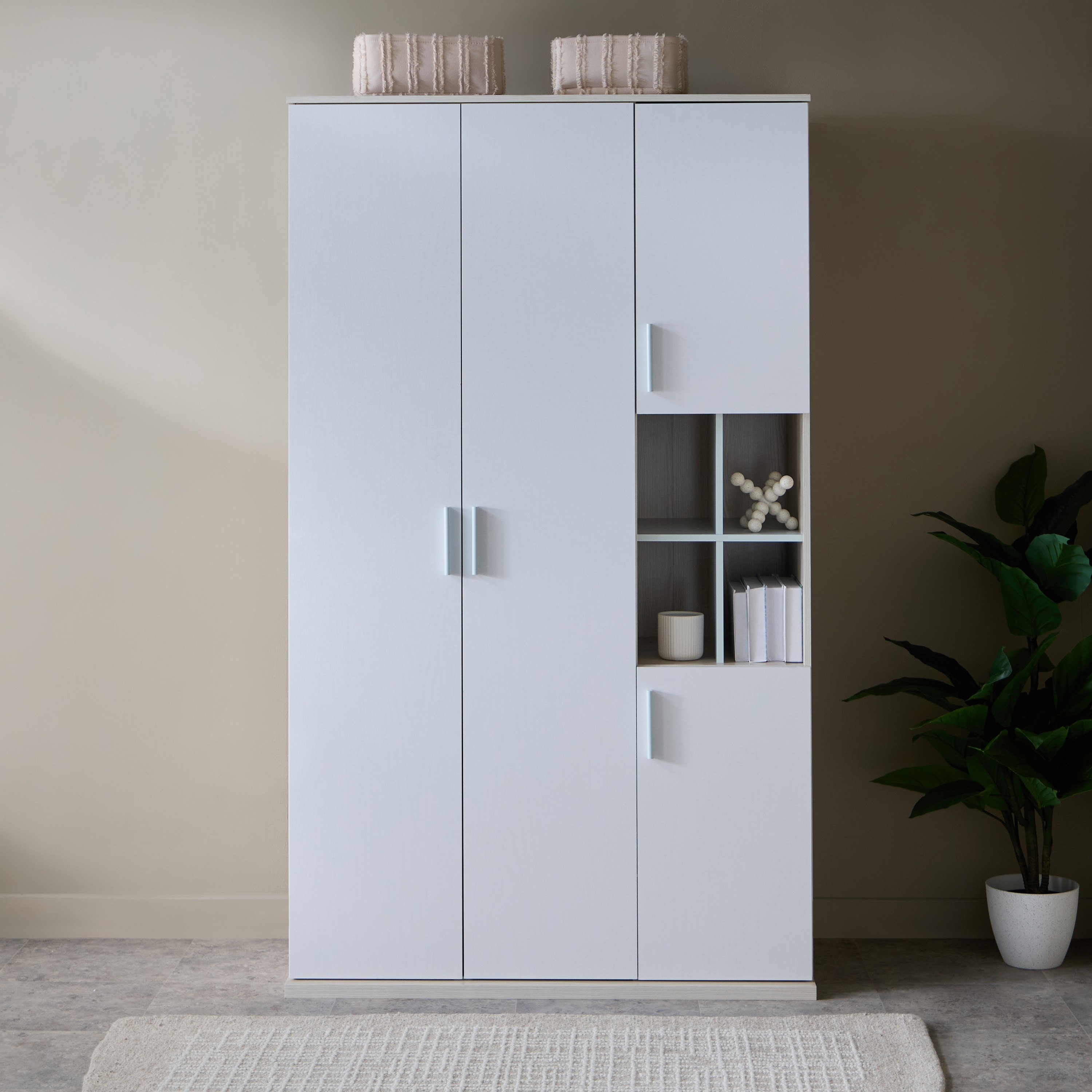خزانة ملابس 4 أبواب بأرفف مفتوحة - سكاي من موڤو-hbxfurniture-wardrobes-image-2