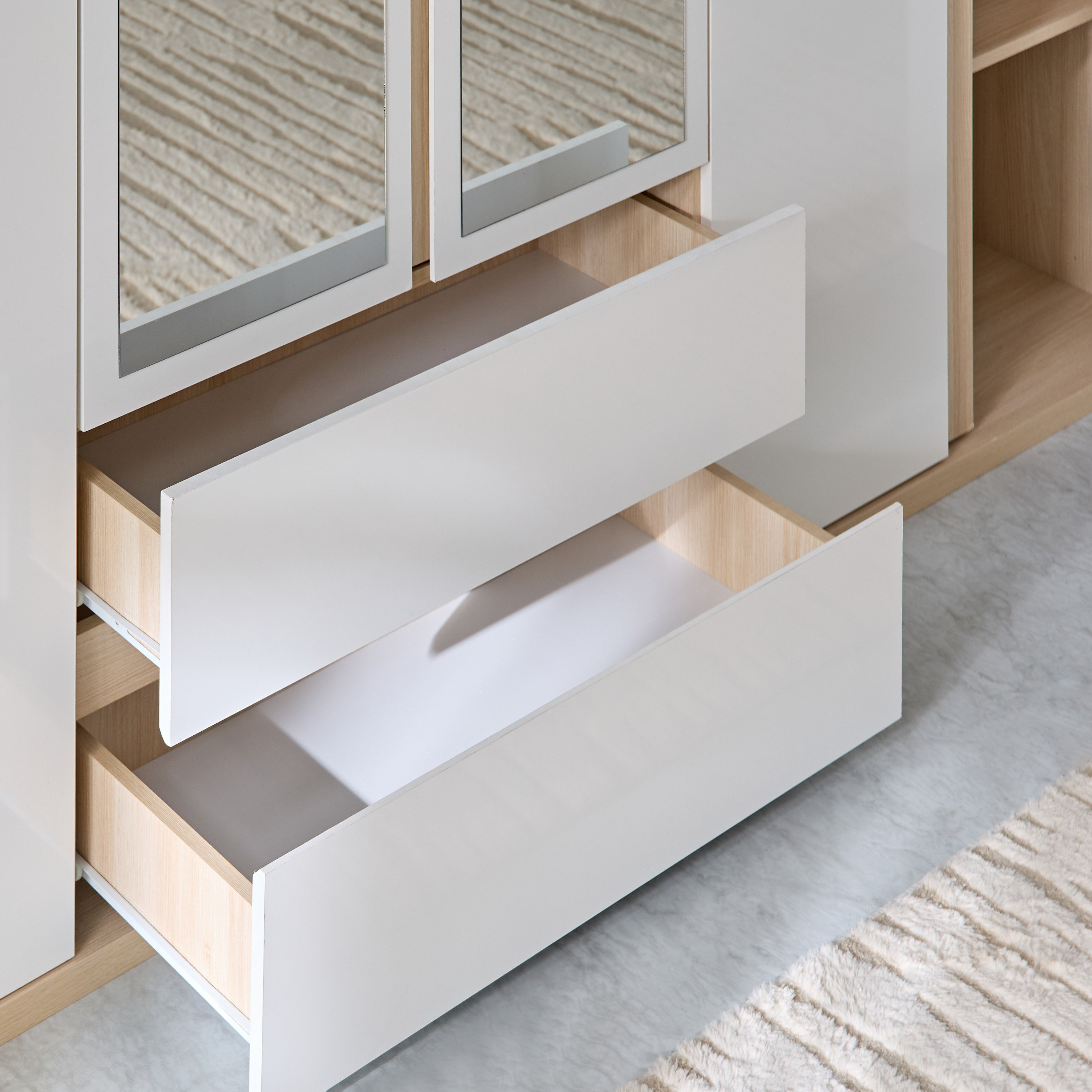 Artisan 6-Door Wardrobe with 2 Drawers and Mirror-hbxfurniture-wardrobes-image-7