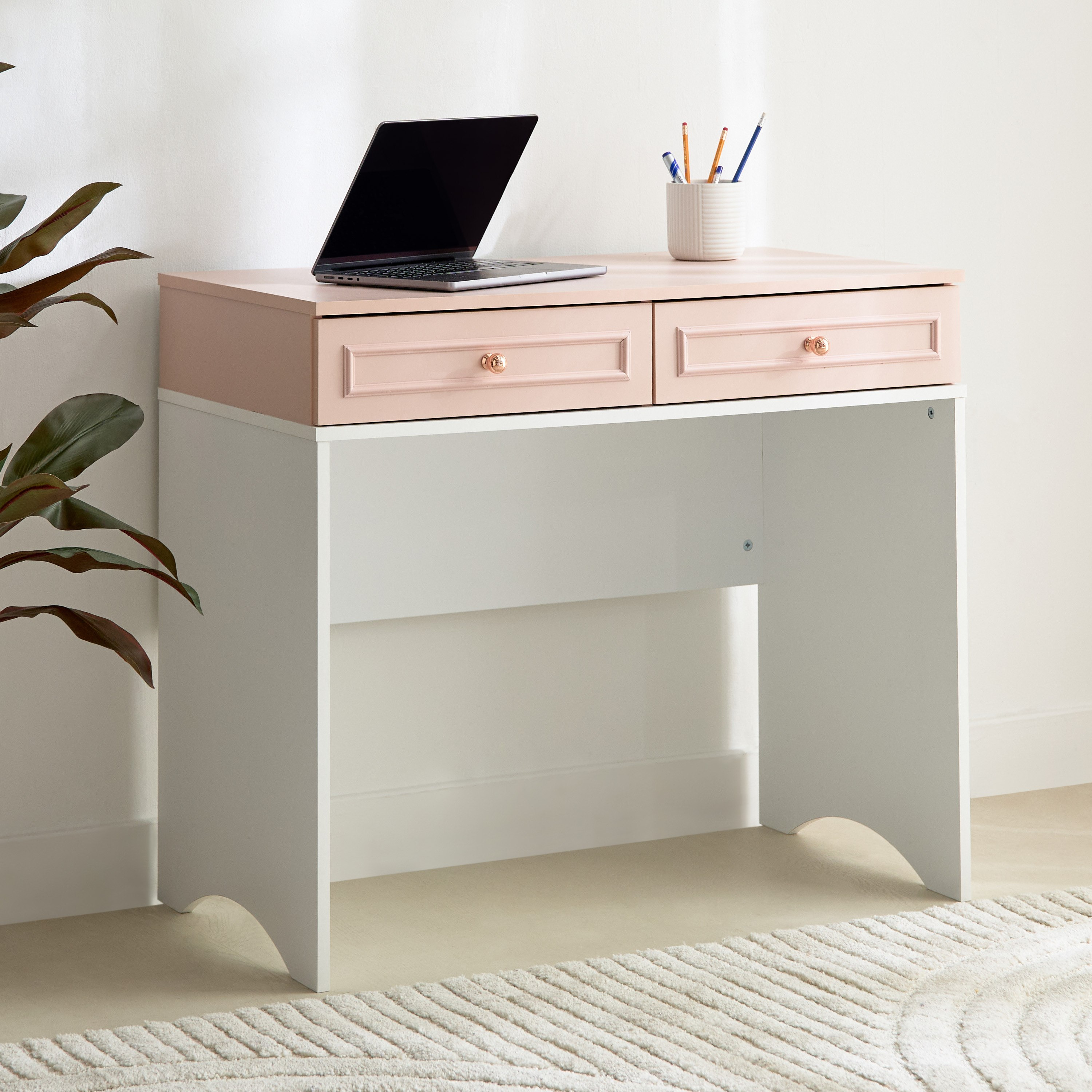 Movo Carmine Smart Study USB Desk with 2 Drawers-hbxfurniture-office-desks-image-1