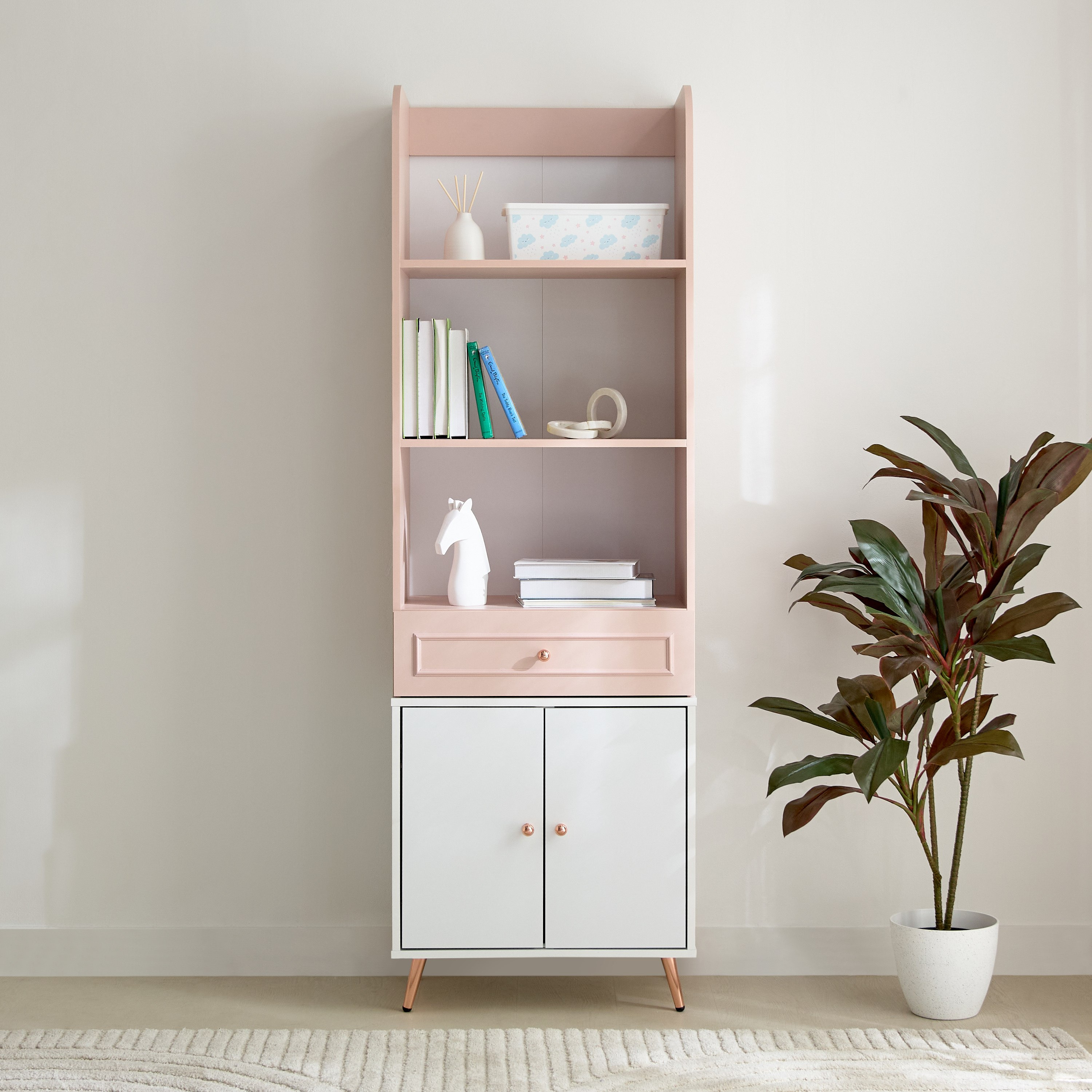 خزانة كتب 2 باب بدرج - كارمين من موڤو-hbxfurniture-office-bookcases-image-2