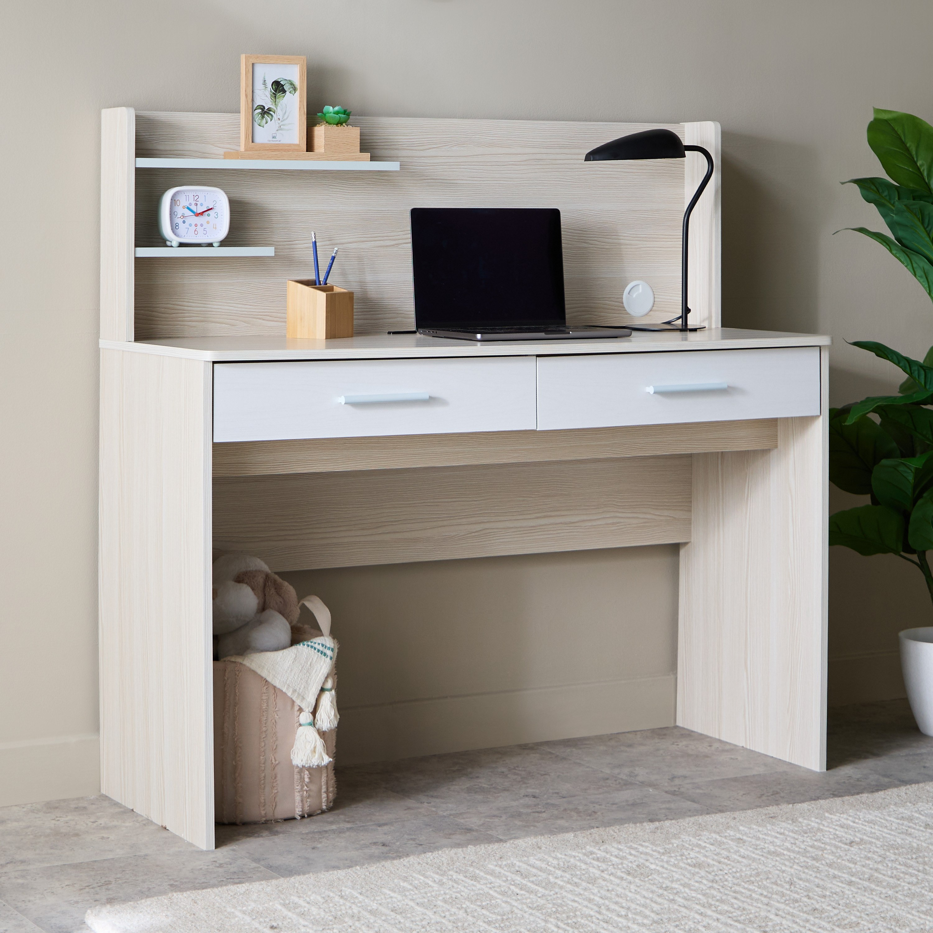 مكتب دراسة بدرجين وخزانة وإضاءة يو إس بي - سكاي من موڤو-hbxfurniture-office-desks-image-1