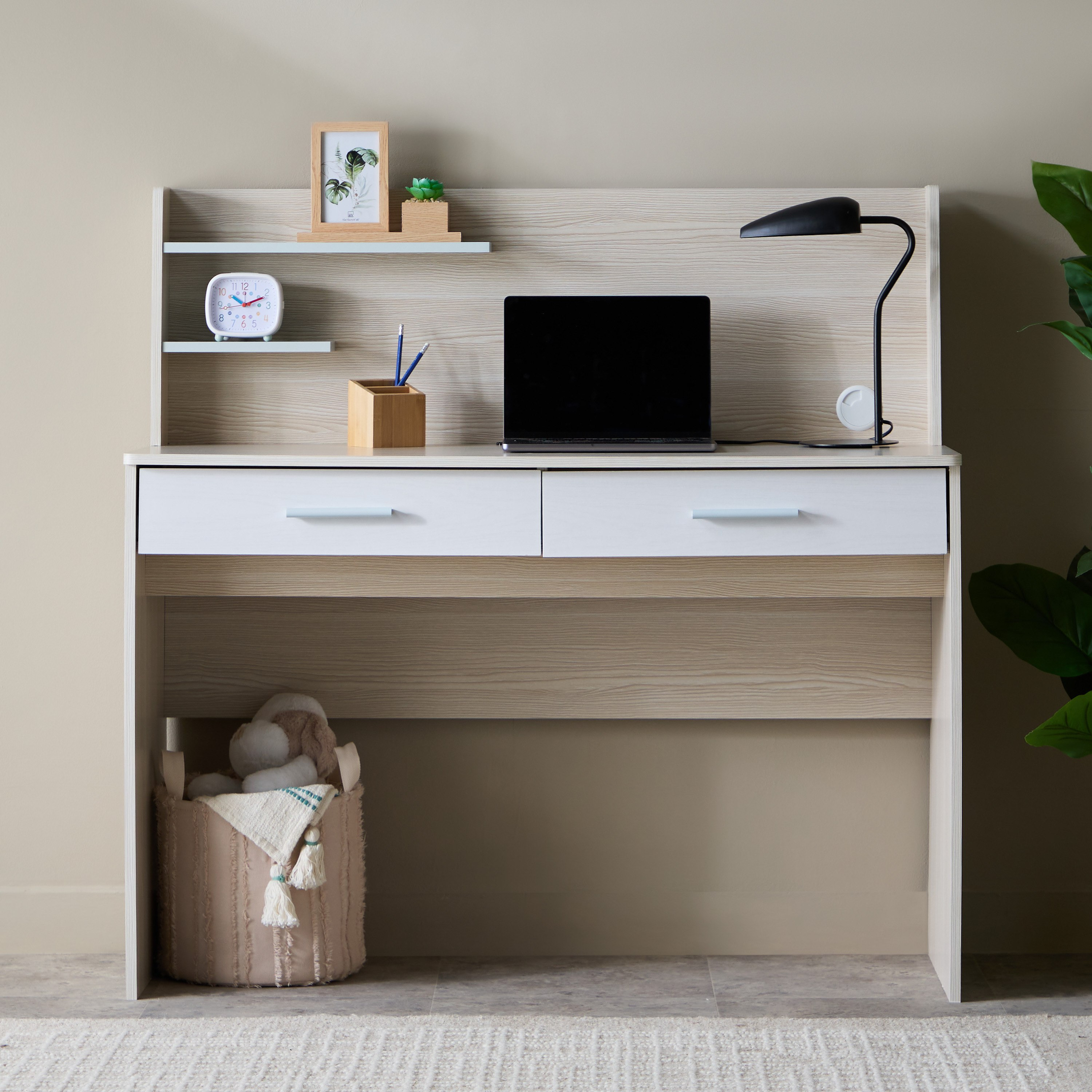 مكتب دراسة بدرجين وخزانة وإضاءة يو إس بي - سكاي من موڤو-hbxfurniture-office-desks-image-2