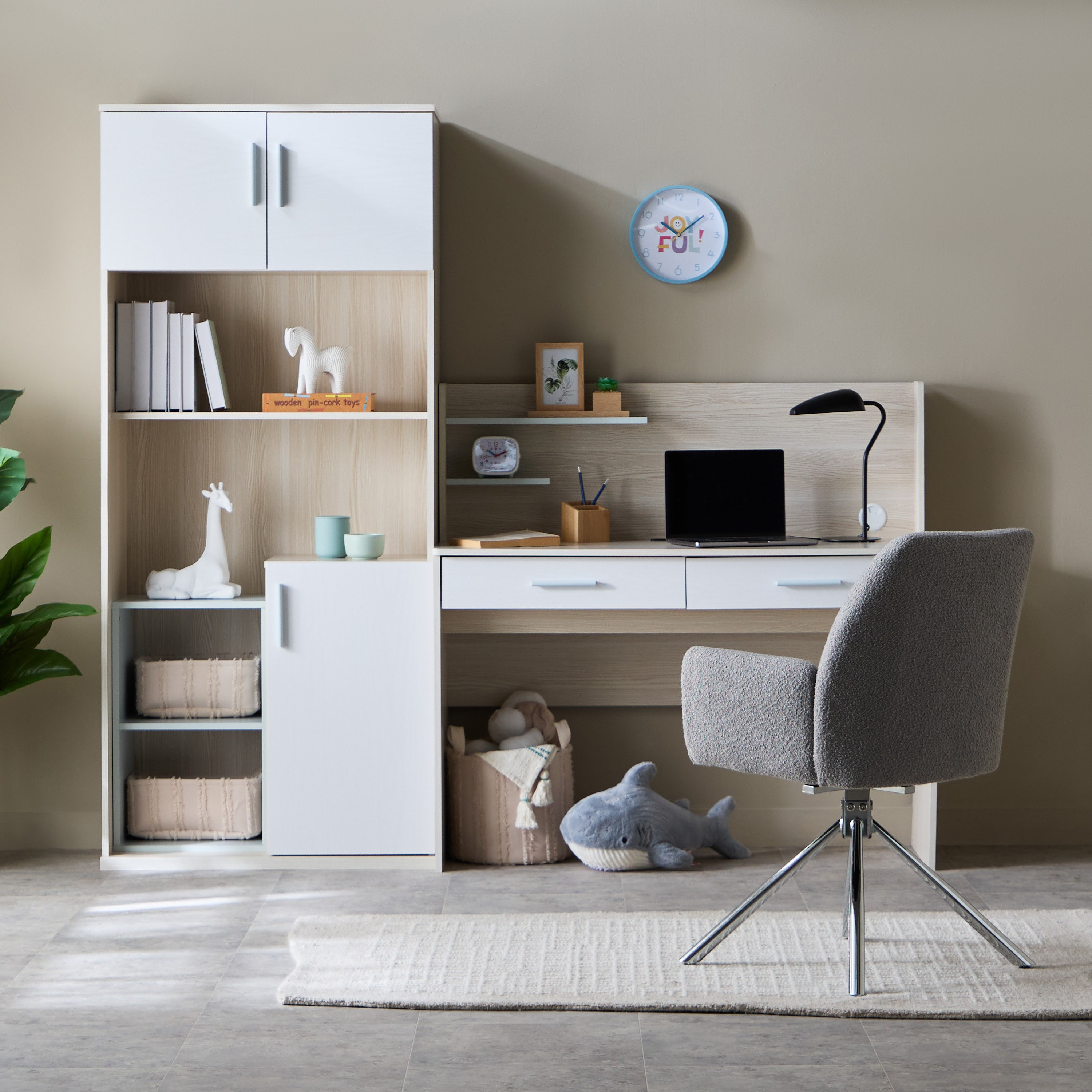 مكتب دراسة بدرجين وخزانة وإضاءة يو إس بي - سكاي من موڤو-hbxfurniture-office-desks-image-8