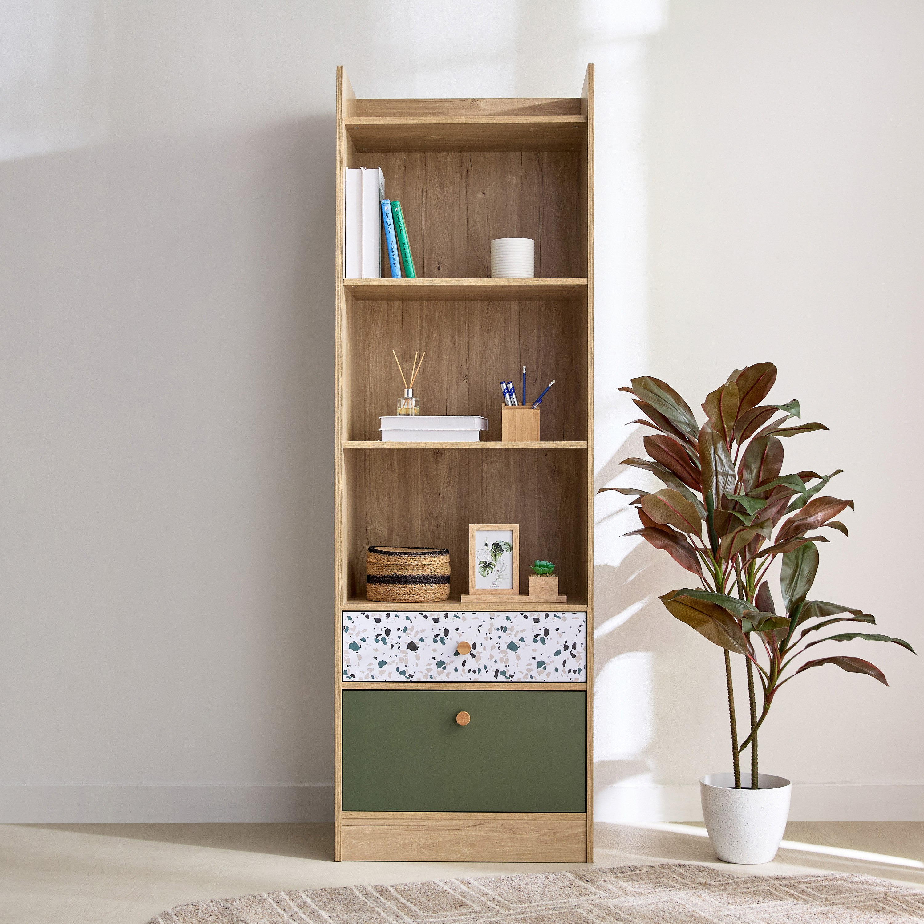 خزانة كتب بدرجين - فيرن من موڤو-hbxfurniture-office-bookcases-image-2