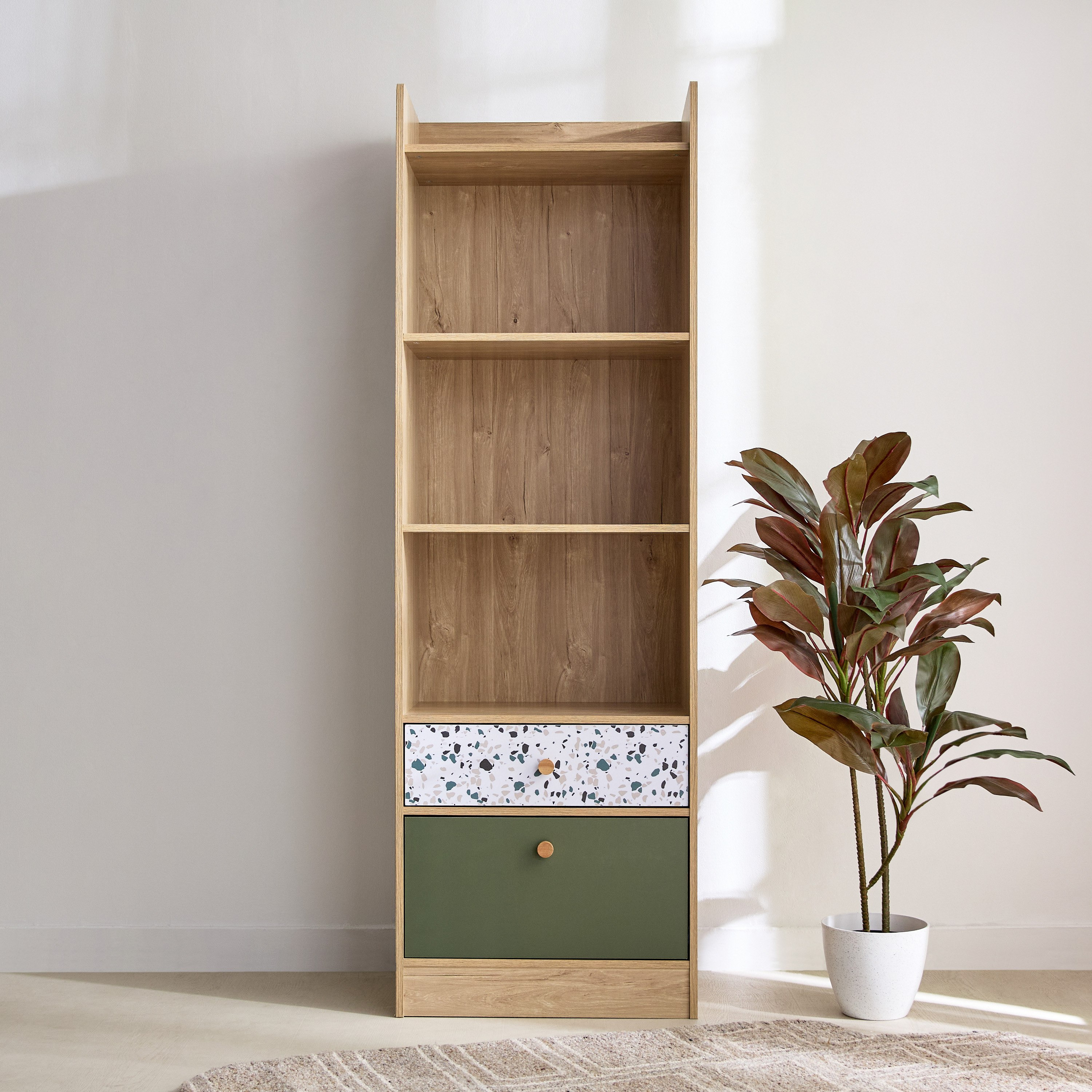 خزانة كتب بدرجين - فيرن من موڤو-hbxfurniture-office-bookcases-image-3