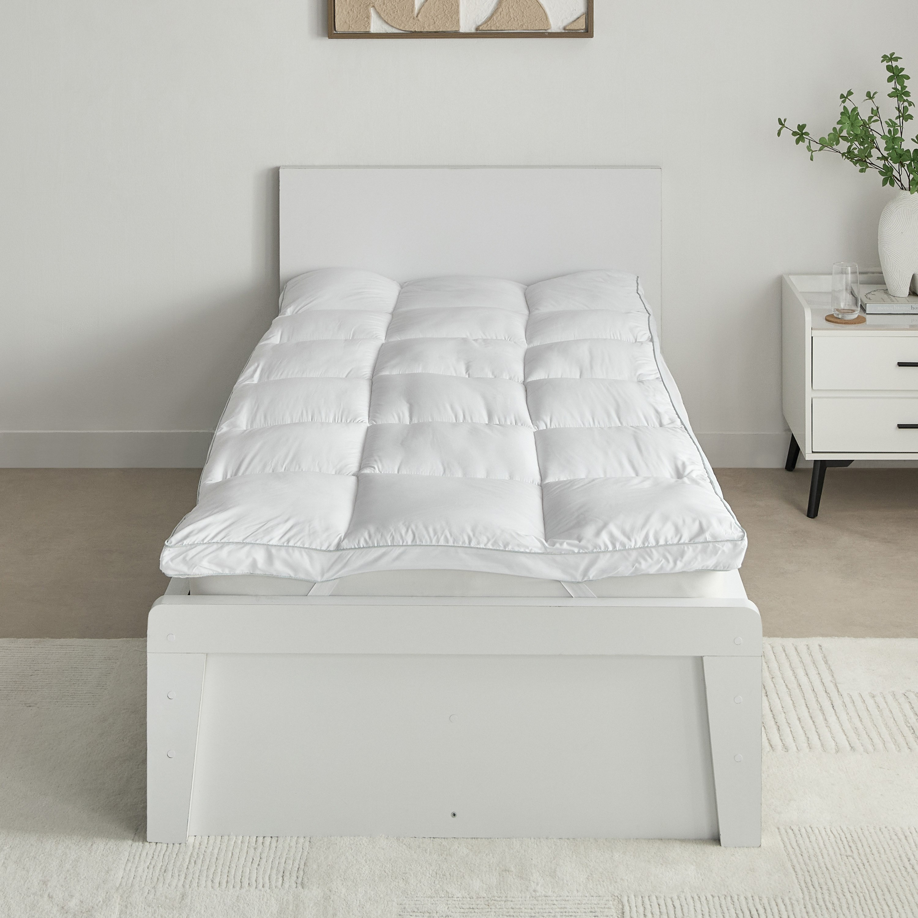 MicroFresh 300TC Soft Microfiber Twin Mattress Topper - 120x200+6 cm-hbxhomeware-hbxbedroom-image-2