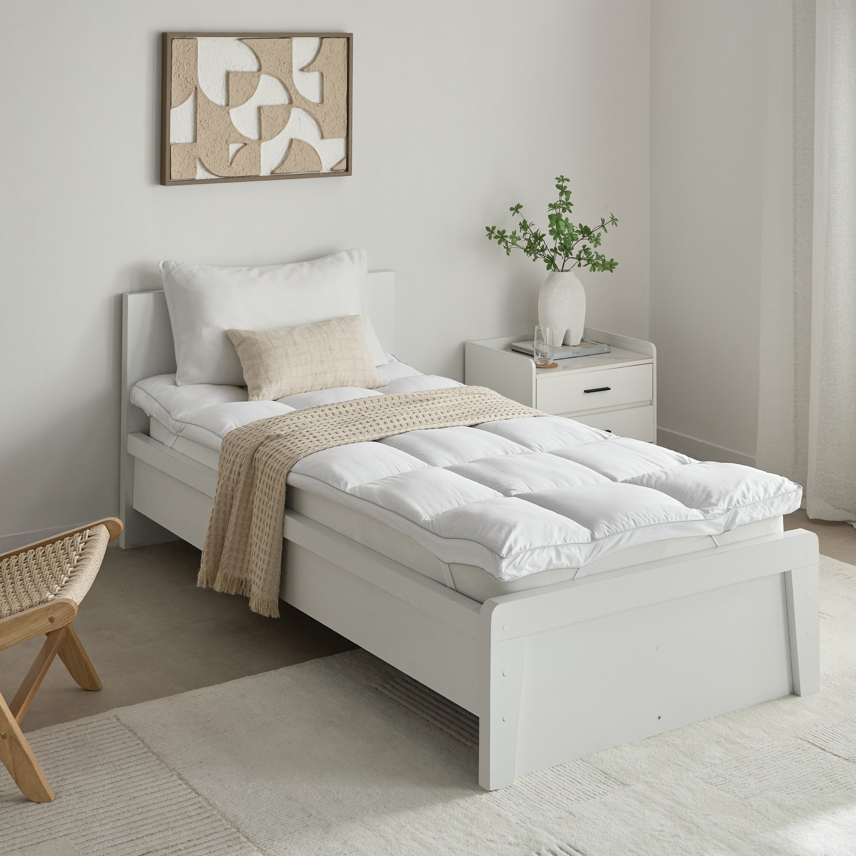 MicroFresh 300TC Soft Microfiber Twin Mattress Topper - 120x200+6 cm-hbxhomeware-hbxbedroom-image-7