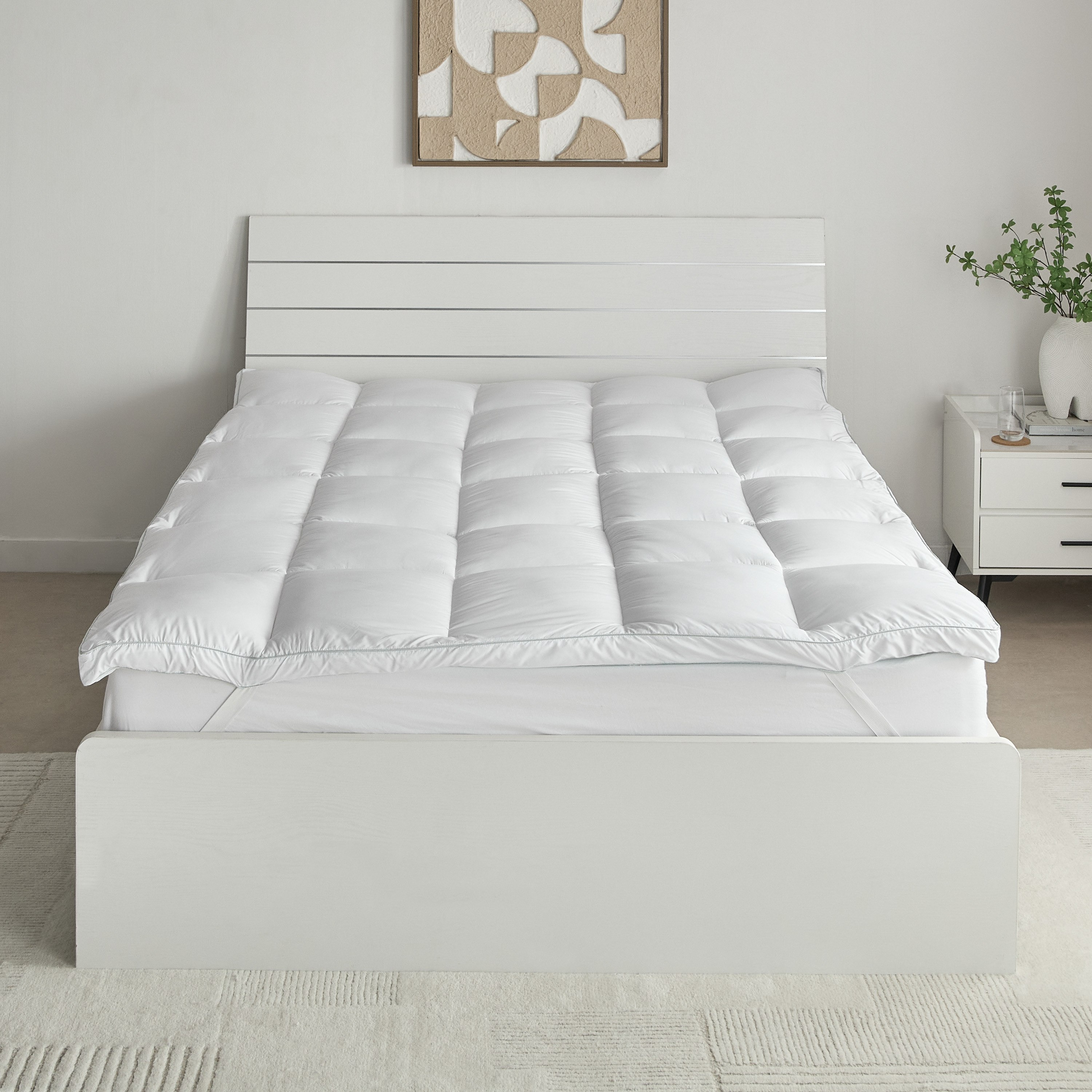MicroFresh 300TC Soft Microfiber Queen Mattress Topper - 150x200+6 cm-hbxhomeware-hbxbedroom-image-2