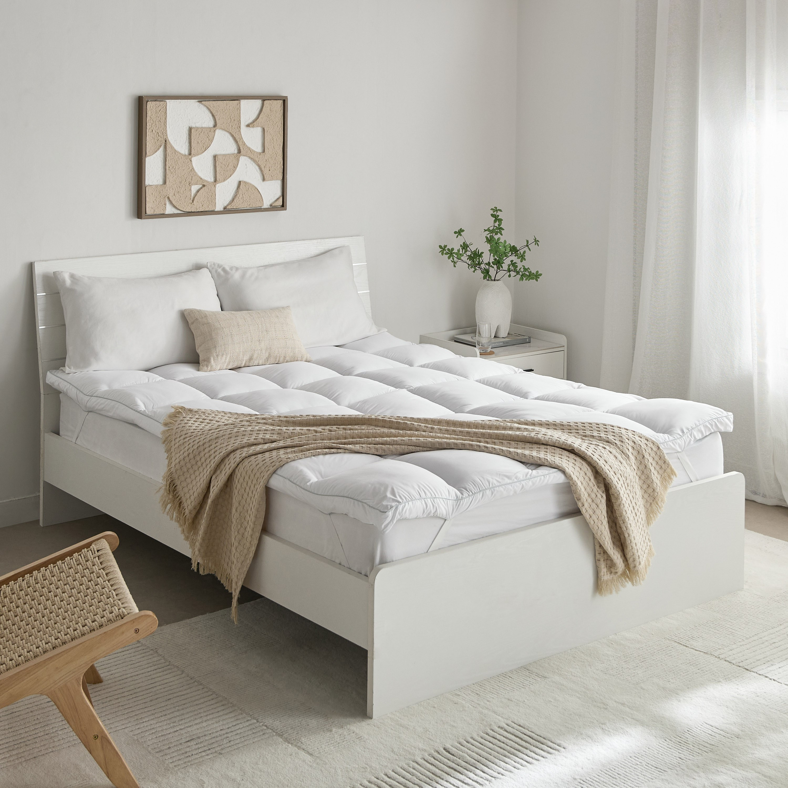 MicroFresh 300TC Soft Microfiber Olympic Queen Mattress Topper - 160x200+6 cm-hbxhomeware-hbxbedroom-image-7