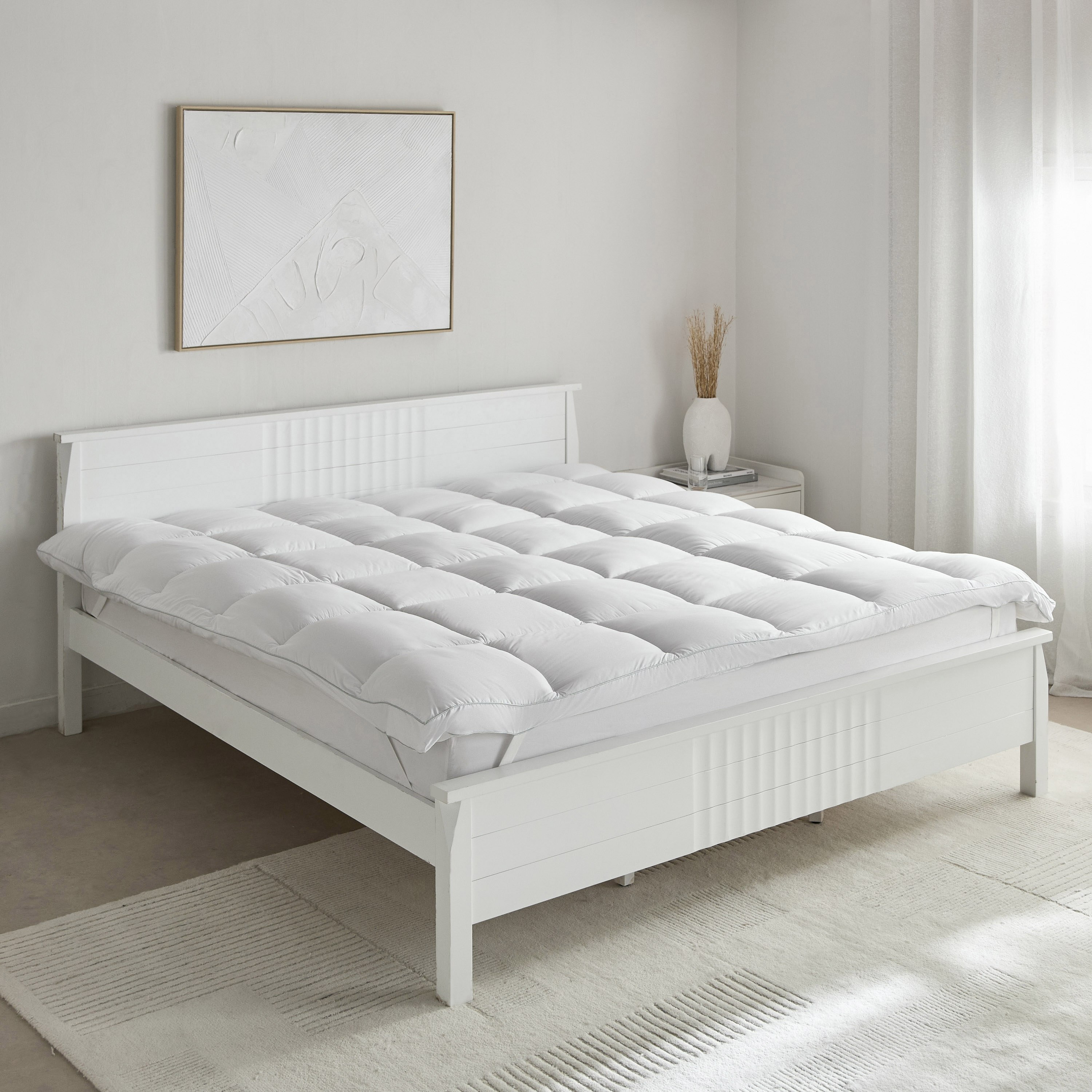 لبادة مرتبة سوبر كينج مايكروفايبر ناعمة من مايكرو فريش - 200×200+6 سم-hbxhomeware-hbxbedroom-image-1