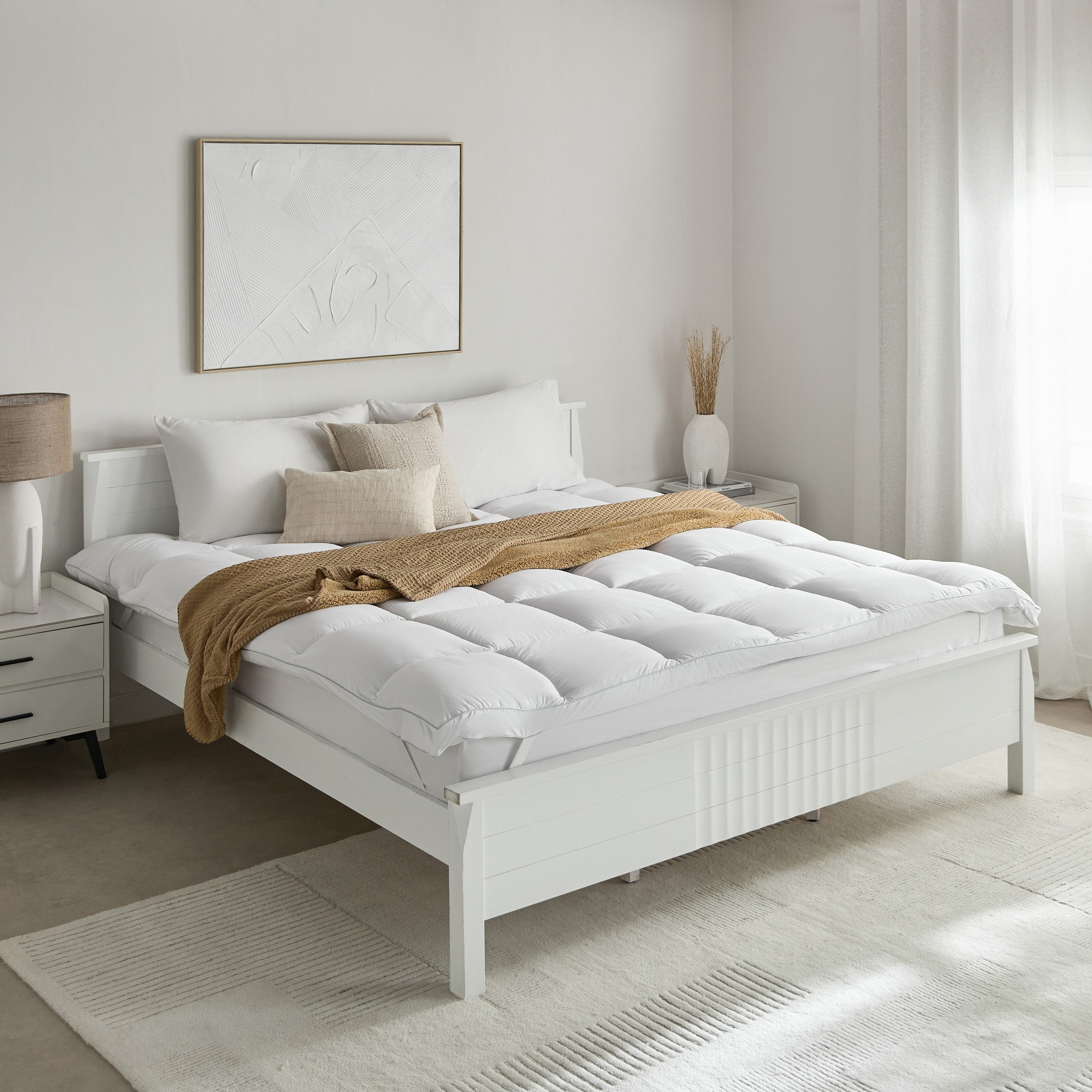 لبادة مرتبة سوبر كينج مايكروفايبر ناعمة من مايكرو فريش - 200×200+6 سم-hbxhomeware-hbxbedroom-image-7