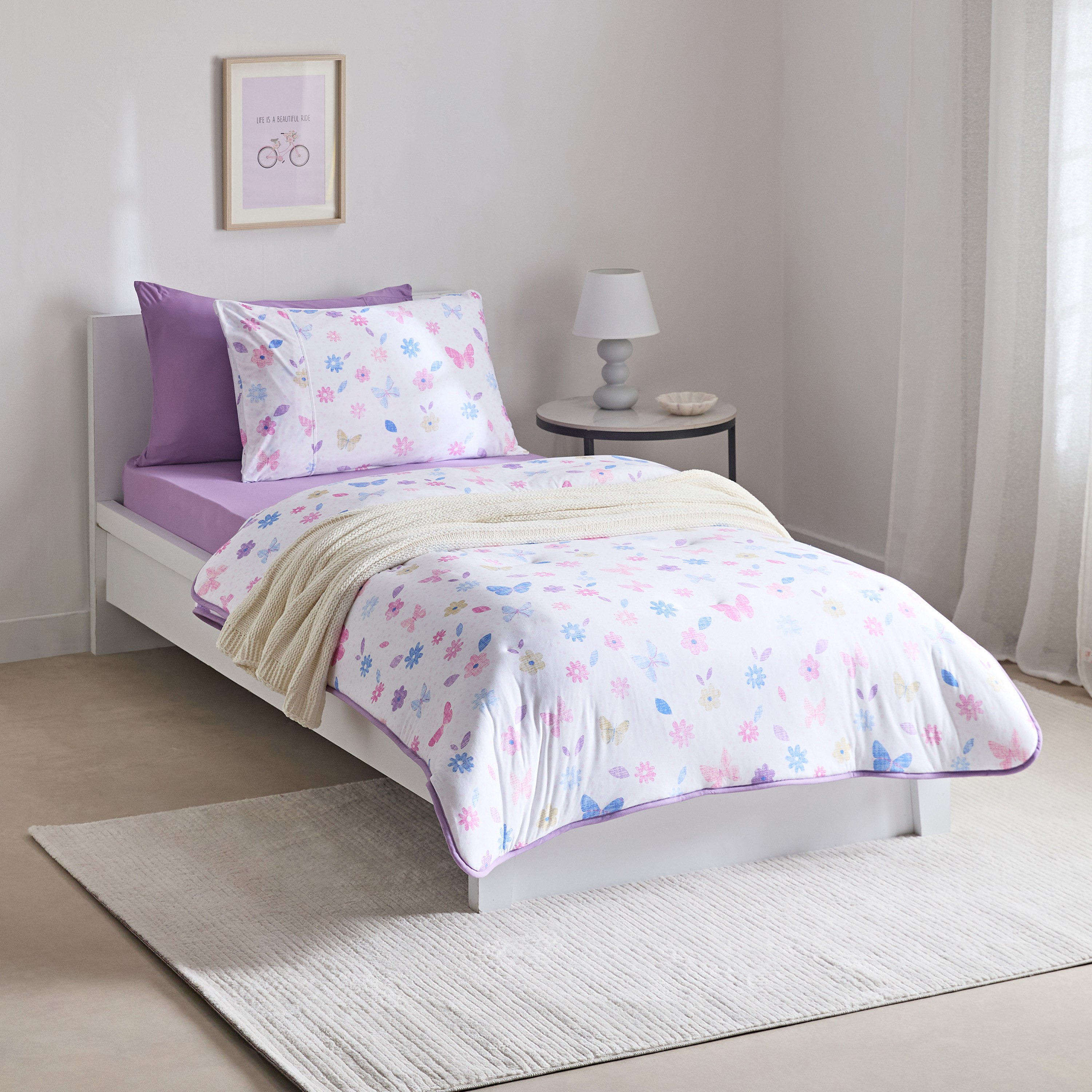 شرشف مطاطي جيرسي فردي من الألياف الدقيقة فليتينج من آيفي ميدوز - 90x200+25 سم-hbxhomeware-hbxkidsandyouth-image-8