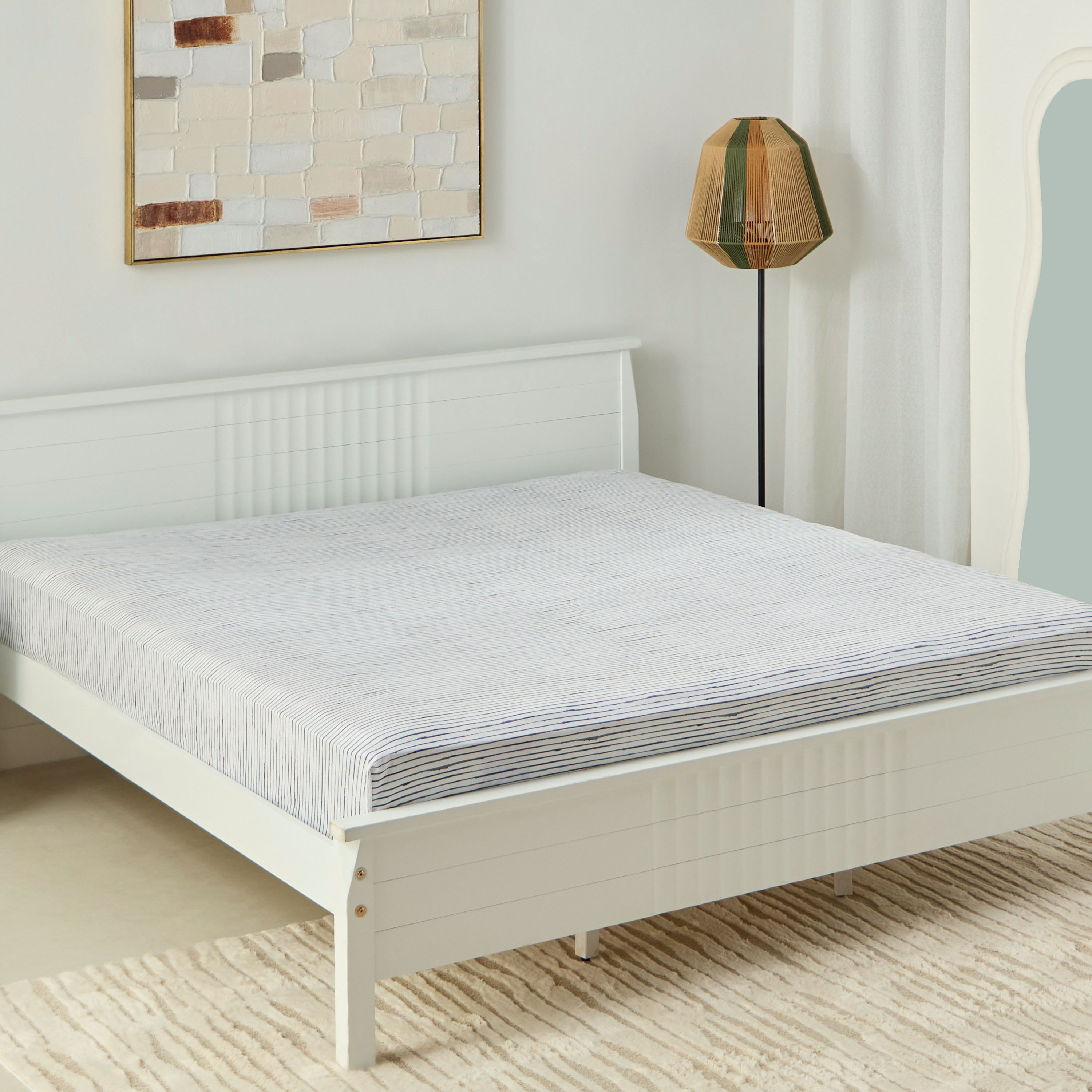 شرشف مطّاطي قطن كينج بطبعات لونير من ماديسون - 180x200+25 سم-hbxhomeware-hbxbedroom-image-2