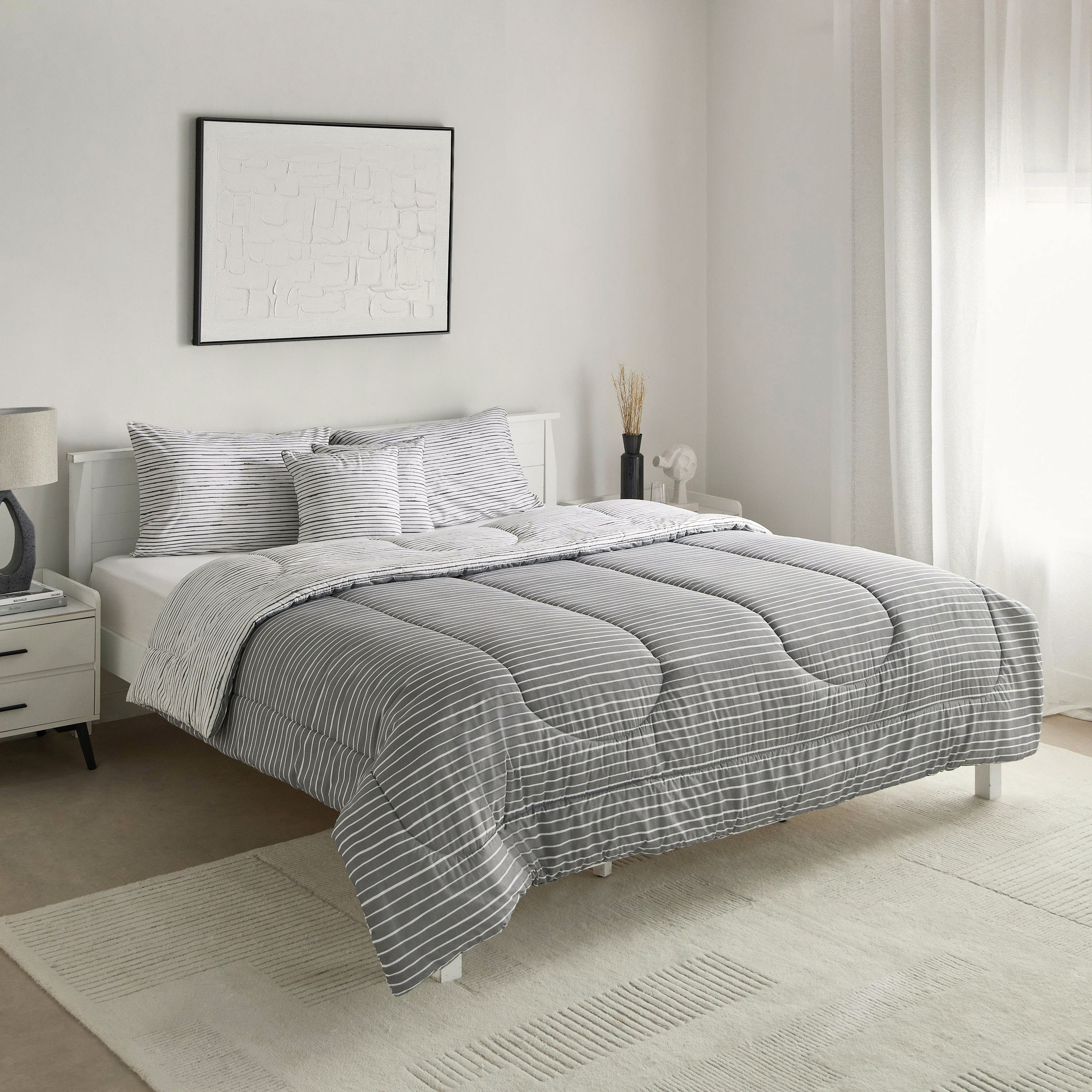 طقم لحاف سوبر كينج قطن 5 قطع بِطبعات من ماديسون لونير - 240x240 سم-hbxhomeware-hbxbedroom-image-4