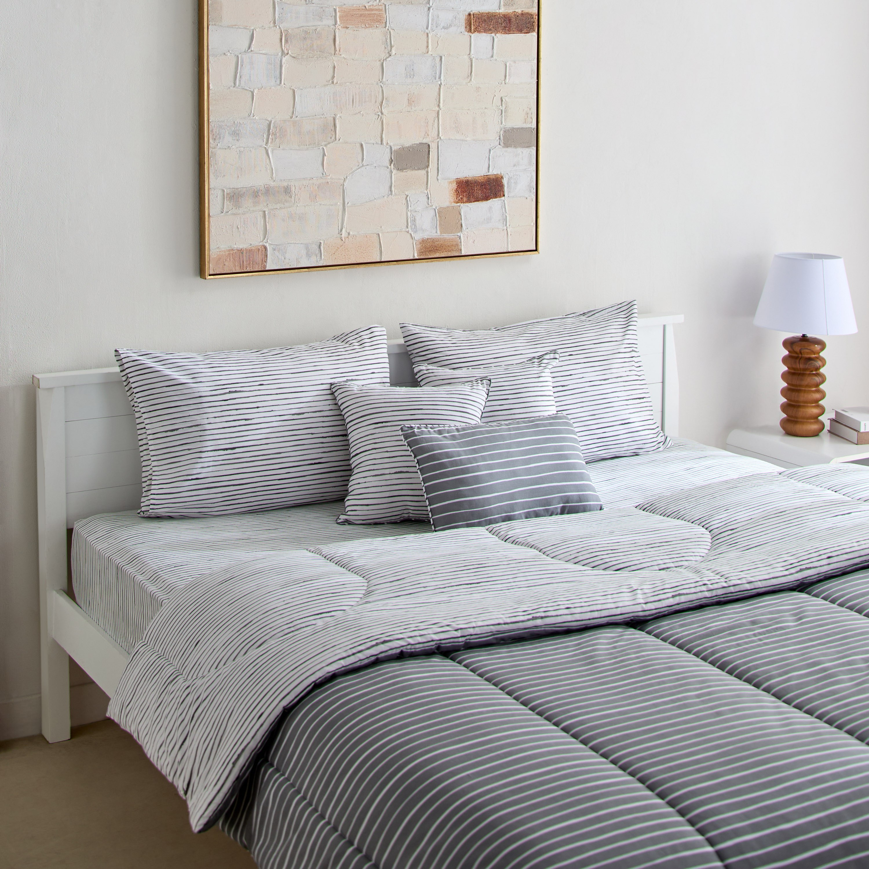طقم لحاف كينج قطن بايب بطبعات 7 قطع من ماديسون لونير - 220x240 سم-hbxhomeware-hbxbedroom-image-1