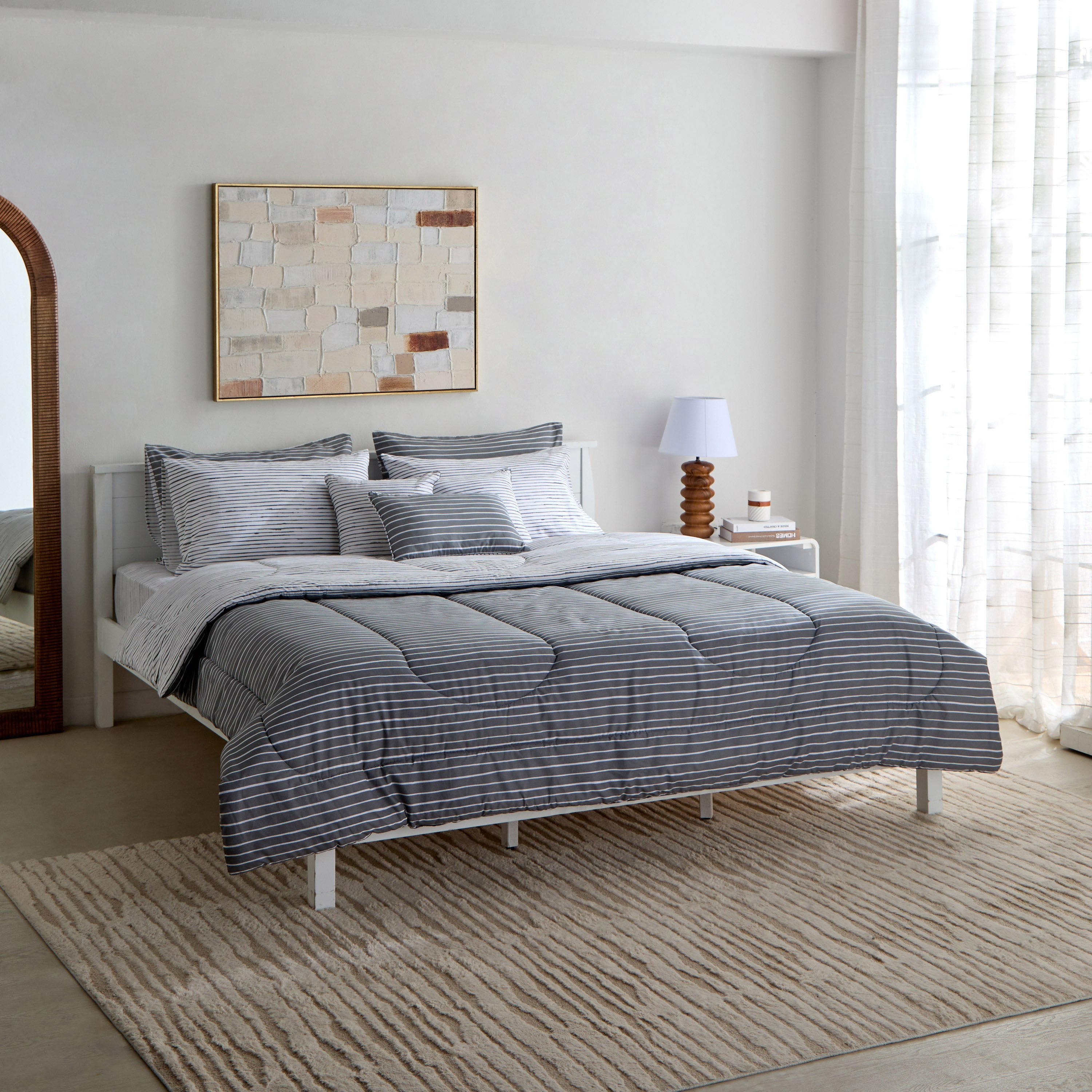 طقم لحاف سوبر كينج قطن بايب بطبعات 9 قطع من ماديسون لونير - 240x240 سم-hbxhomeware-hbxbedroom-image-14