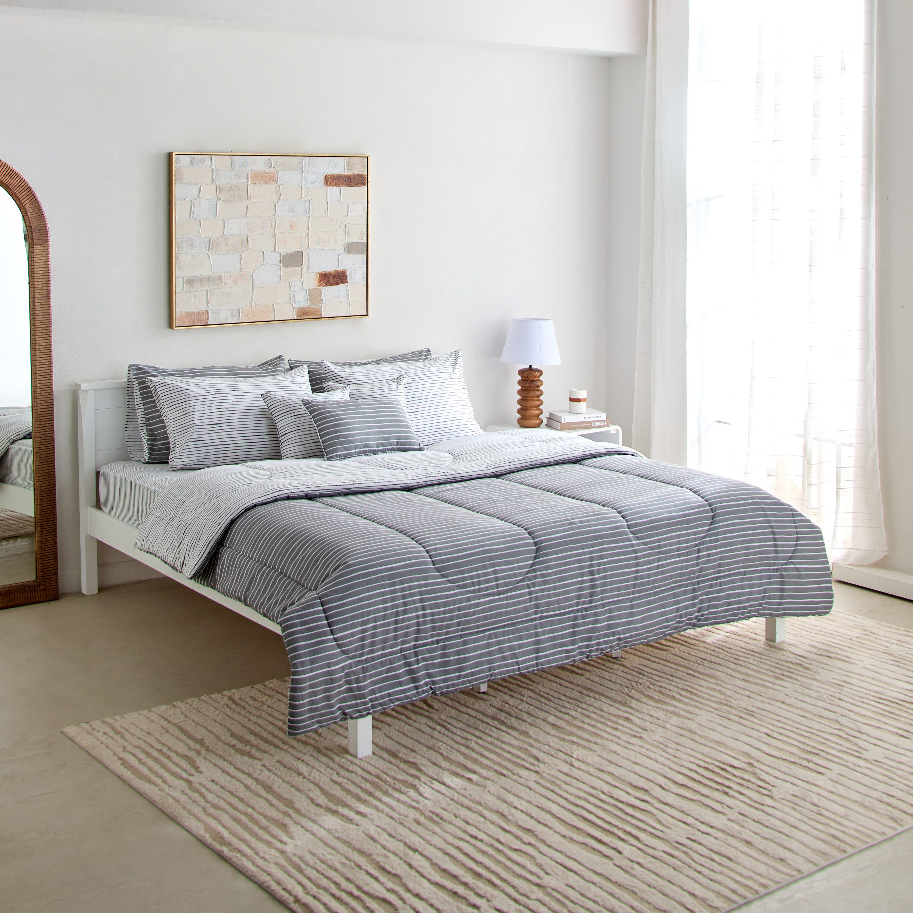 طقم لحاف سوبر كينج قطن بايب بطبعات 9 قطع من ماديسون لونير - 240x240 سم-hbxhomeware-hbxbedroom-image-2