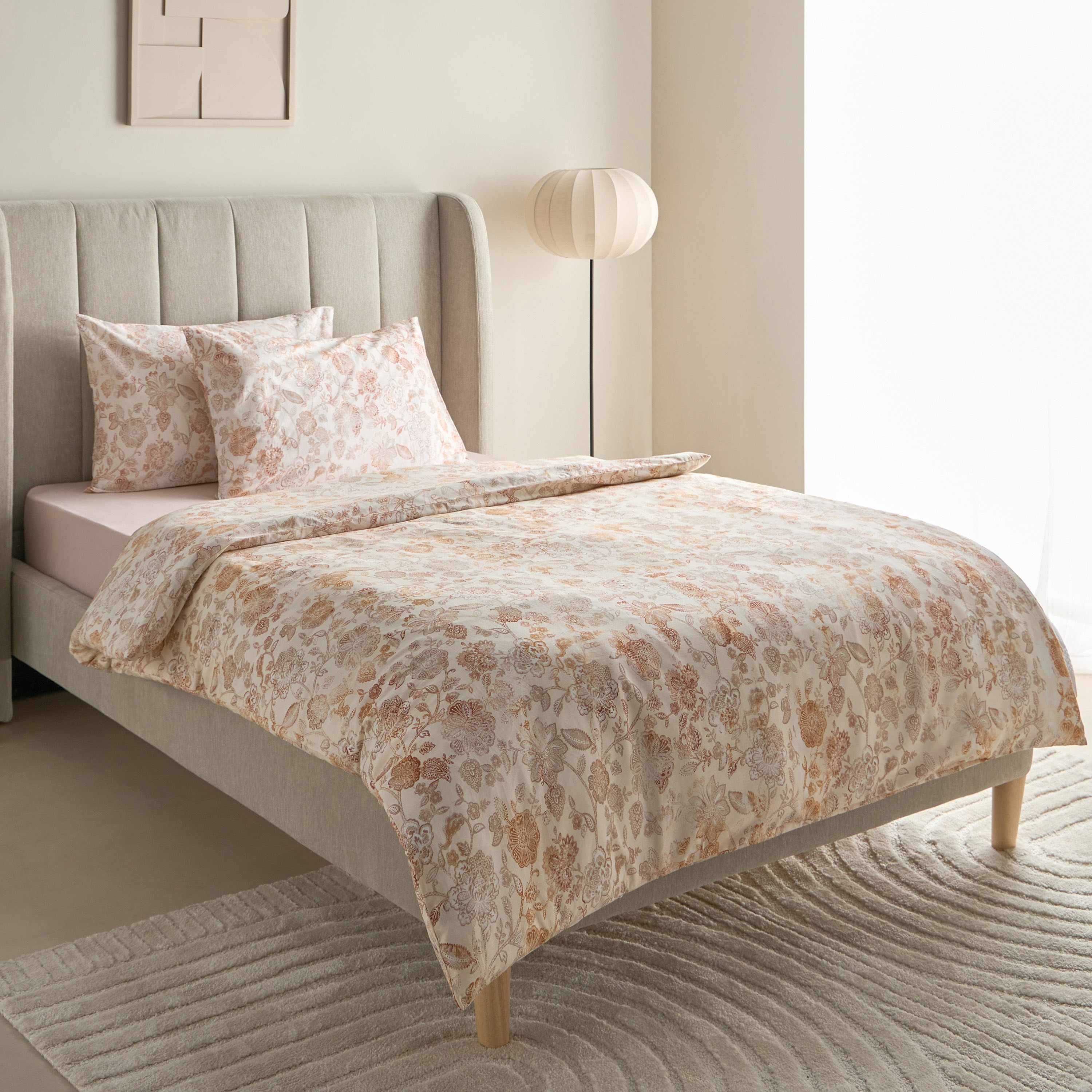 Madison Florsy 3-Piece Printed Cotton Twin Duvet Quilt Cover Set - 150x220 cm-hbxhomeware-hbxbedroom-image-2