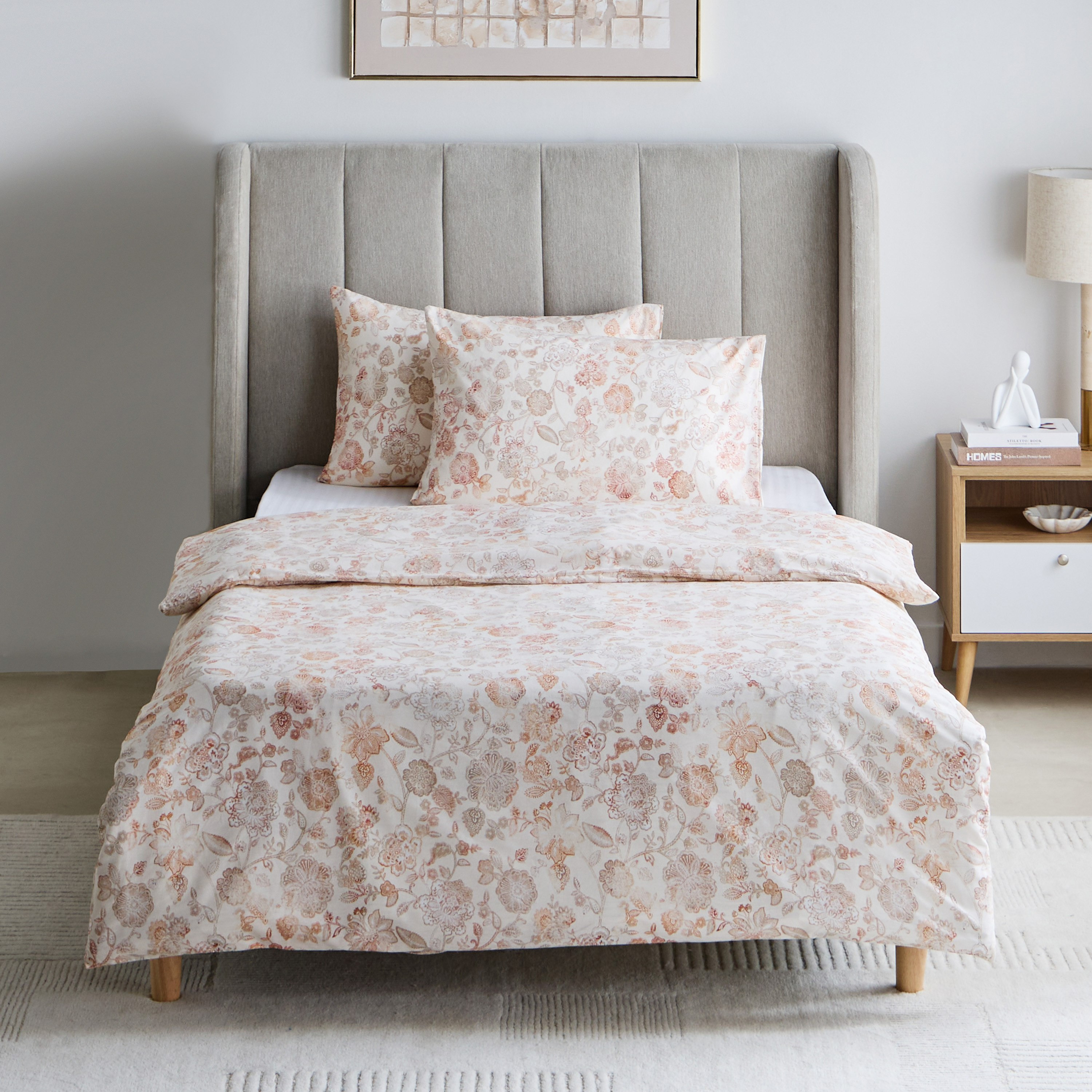 طقم غطاء لحاف مبطن كينج قطن بطبعات 3 قطع فلورسي من ماديسون - 220x220 سم-hbxhomeware-hbxbedroom-image-3