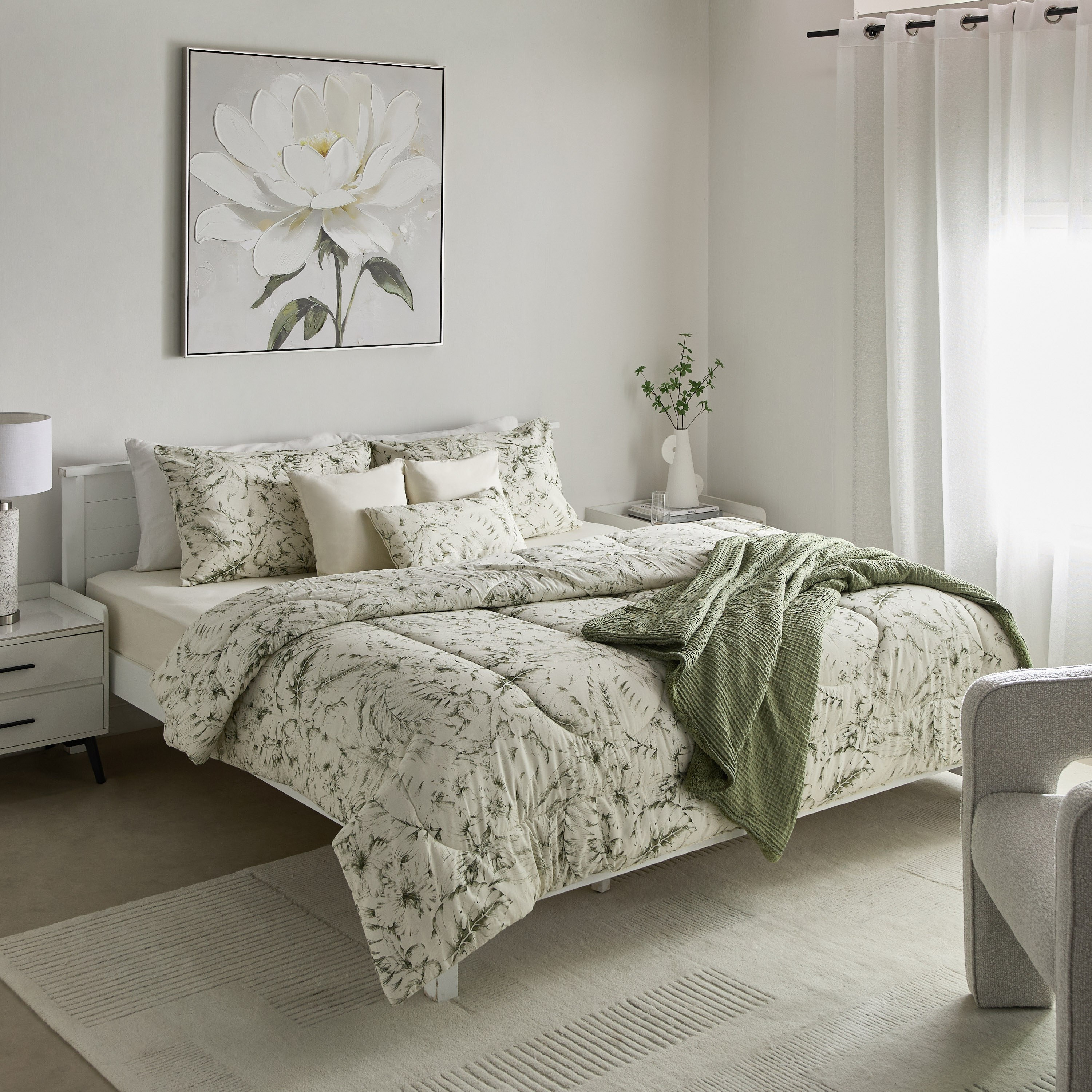 Valencia Cairns 7-Piece Printed Cotton King BIAB Comforter Set - 220x240 cm-hbxhomeware-hbxbedroom-image-12