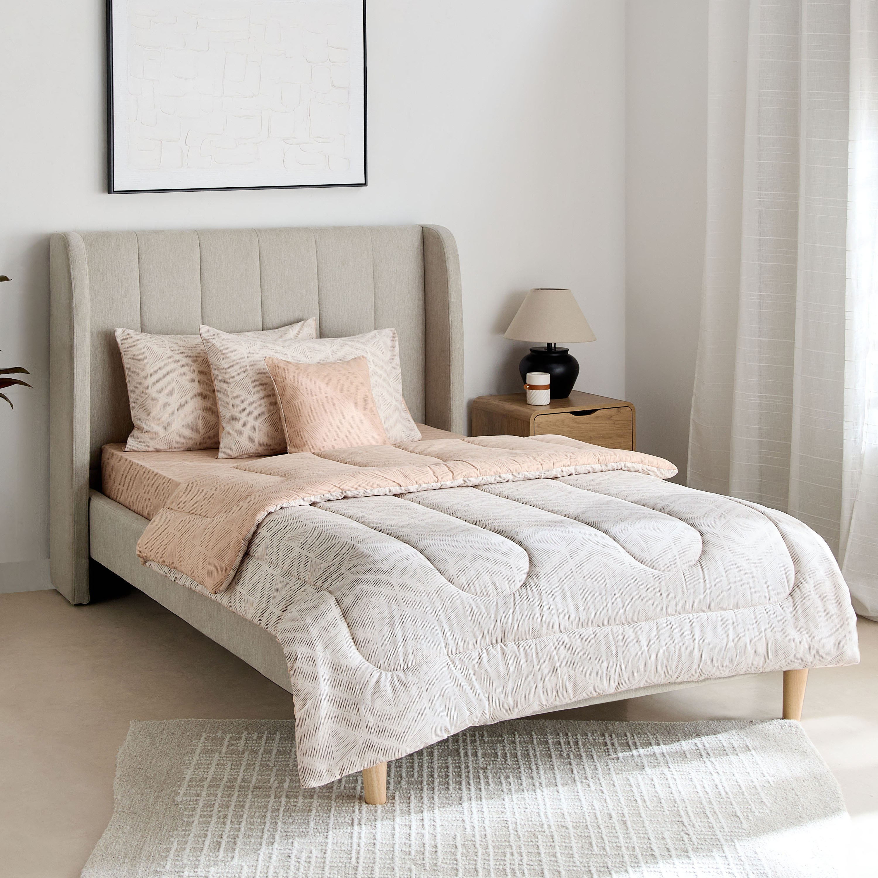 طقم لحاف توين قطن 5 قطع بِطبعات من فالنسيا ليزمور - 160x220 سم-hbxhomeware-hbxbedroom-image-2