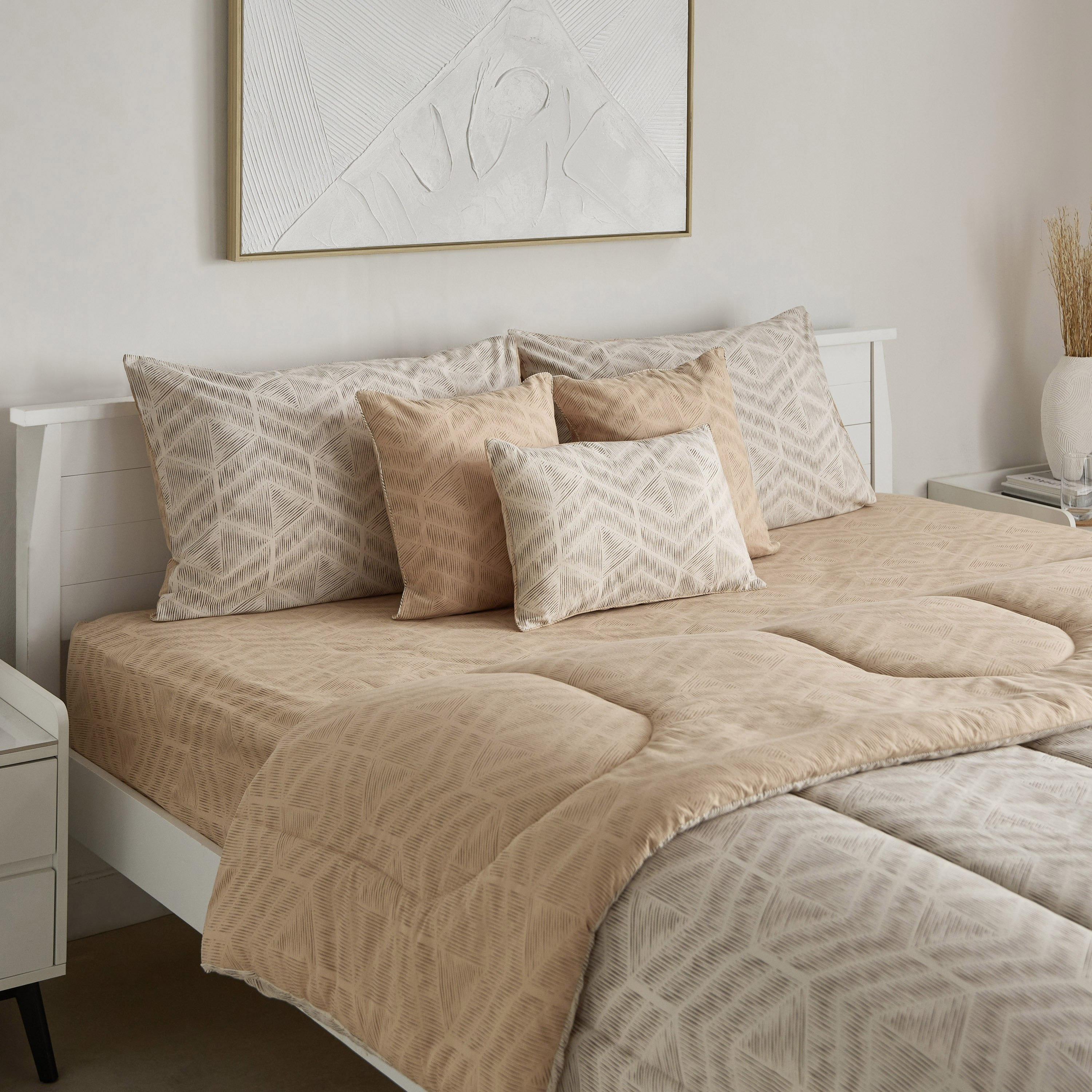 Valencia Lismore 7-Piece Printed Cotton King BIAB Comforter Set - 220x240 cm-hbxhomeware-hbxbedroom-image-1