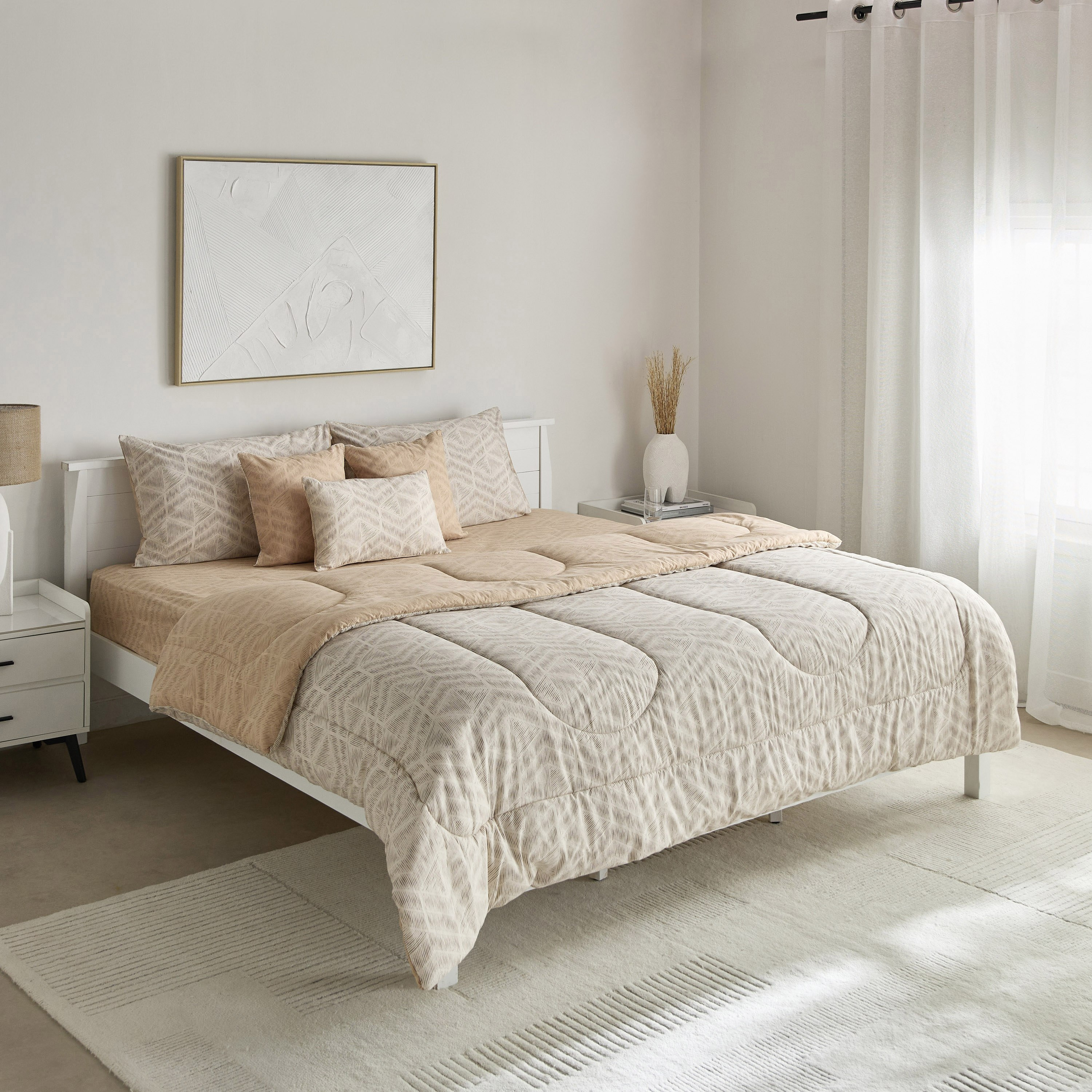 Valencia Lismore 7-Piece Printed Cotton King BIAB Comforter Set - 220x240 cm-hbxhomeware-hbxbedroom-image-2