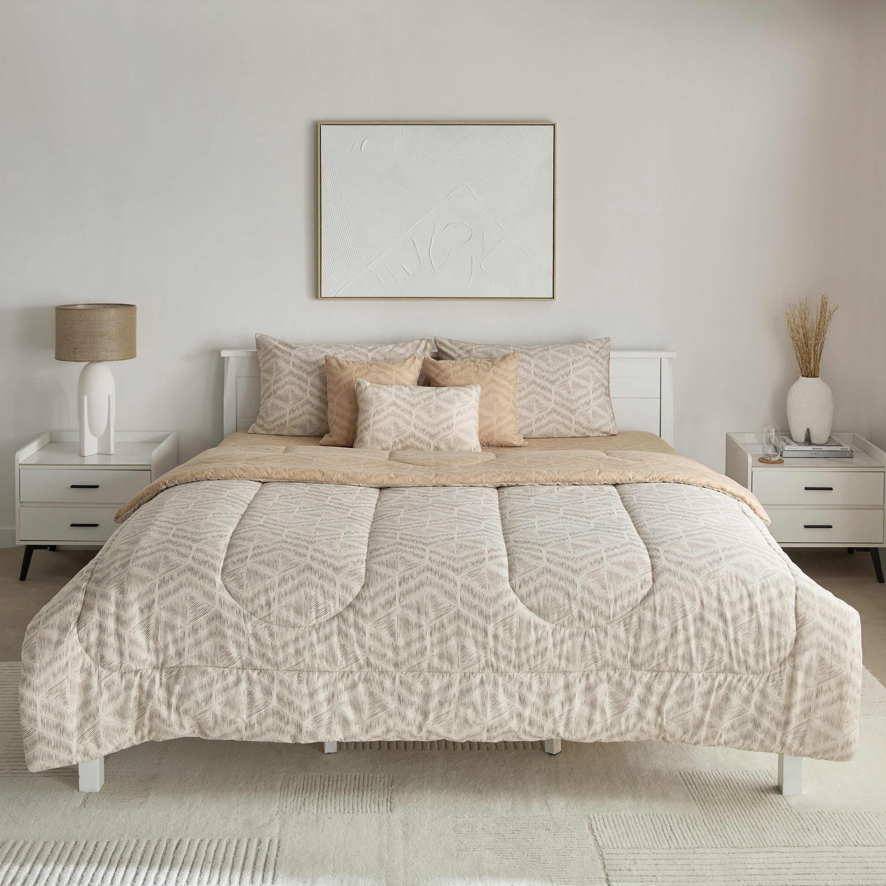 Valencia Lismore 7-Piece Printed Cotton King BIAB Comforter Set - 220x240 cm-hbxhomeware-hbxbedroom-image-3