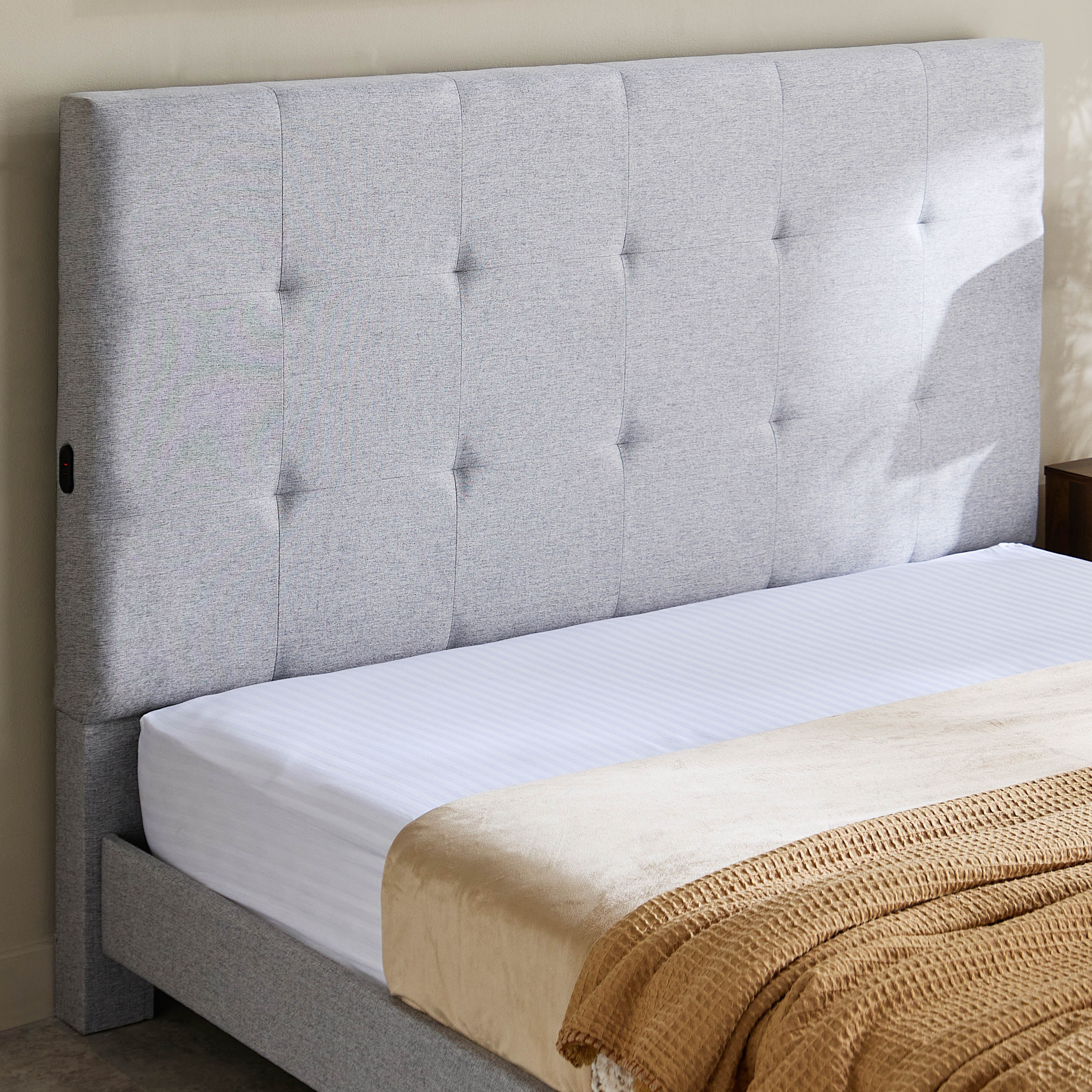 Movo Kulltorp Smart Upholstered Queen Bed - 160x200 cm-hbxbedroom-bedsandbedsets-beds-queen-image-3