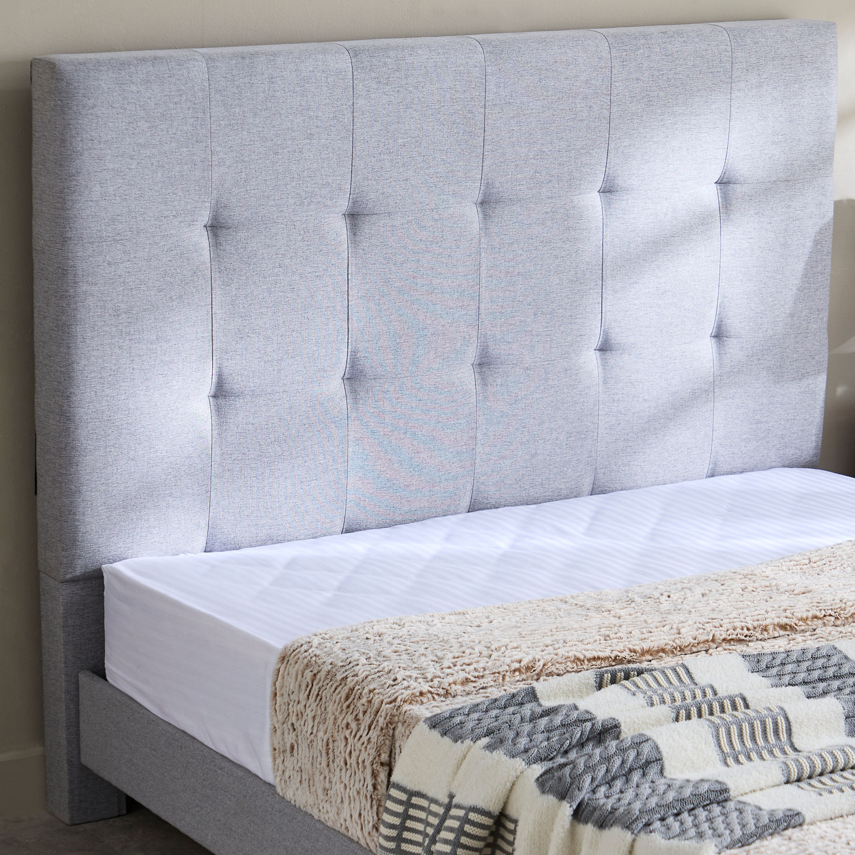 Movo Kulltorp Smart Upholstered Queen Bed - 140x200 cm-hbxbedroom-bedsandbedsets-beds-queen-image-3