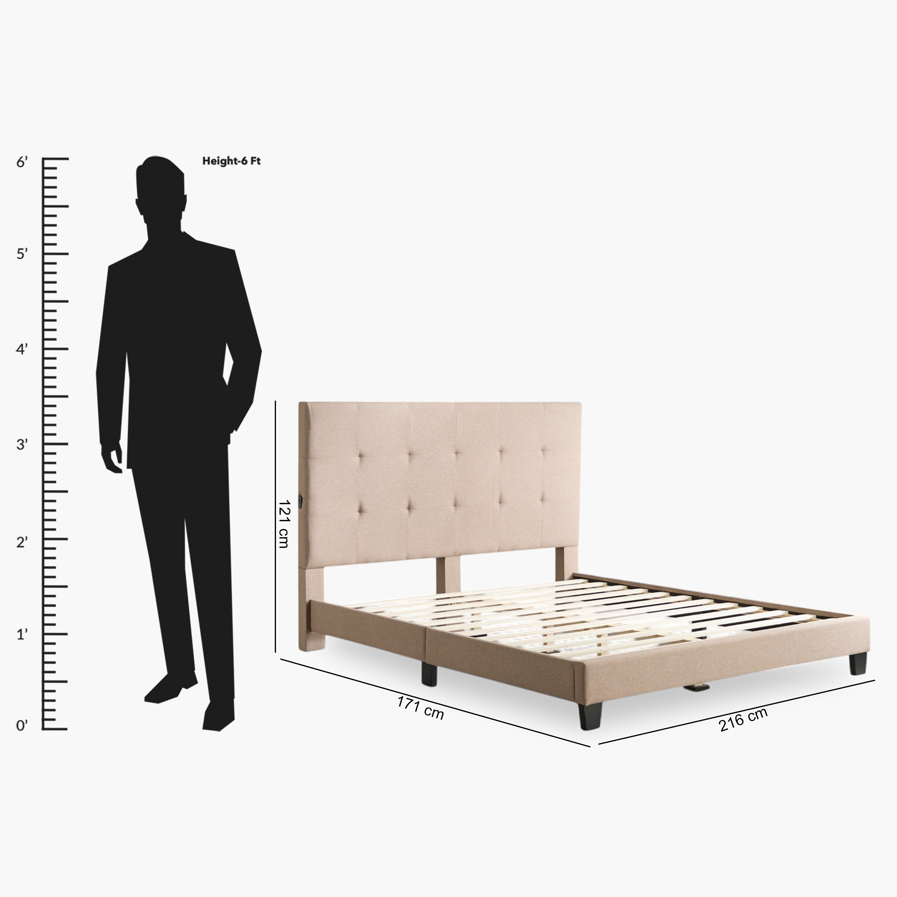 سرير كوين ذكي منجّد - كولتورب من موڤو - 160x200 سم-hbxbedroom-bedsandbedsets-beds-queen-image-11