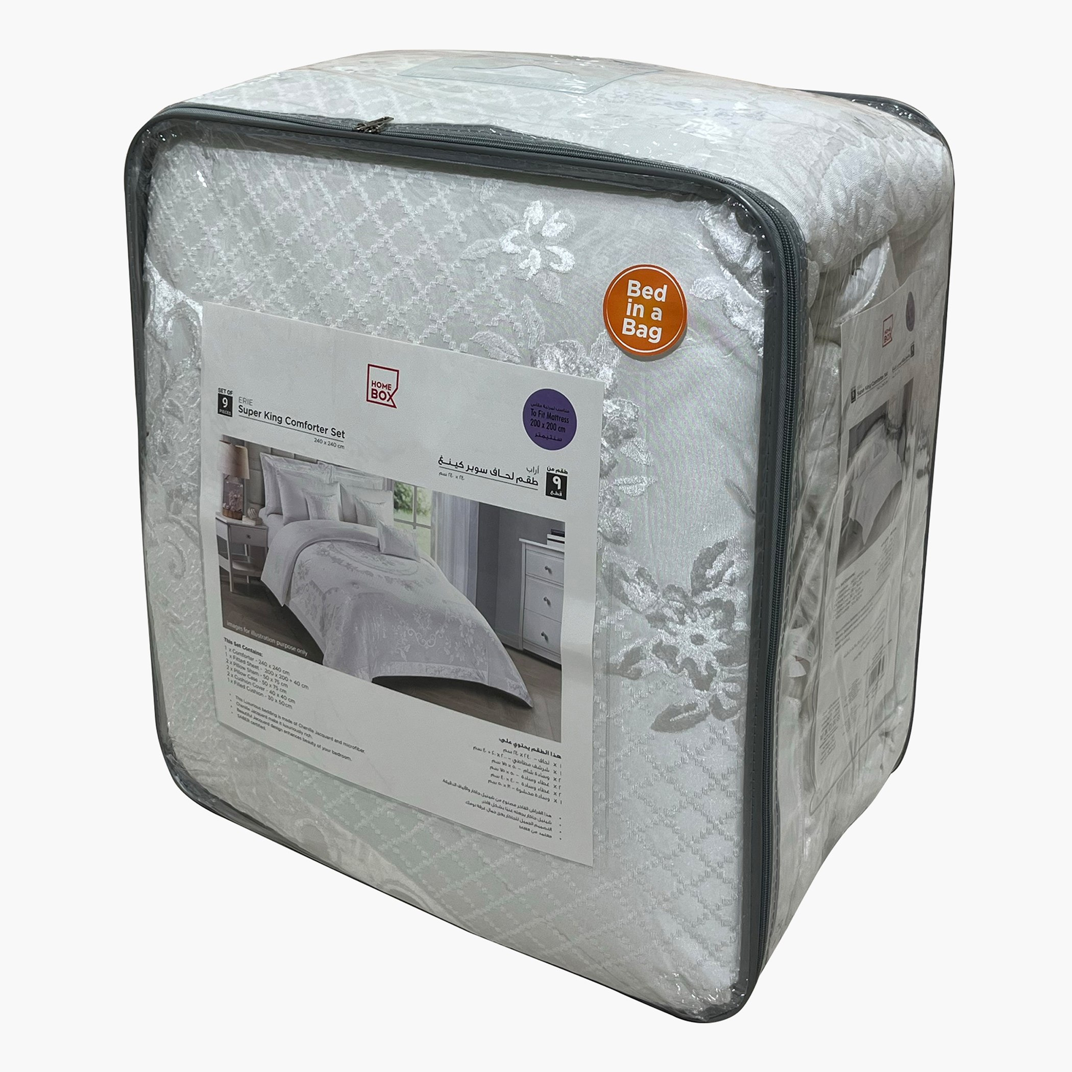 Erie 9-Piece Chenille Jacquard BIAB Super King Comforter Set - 240x240 cm-hbxhomeware-hbxbedroom-image-9