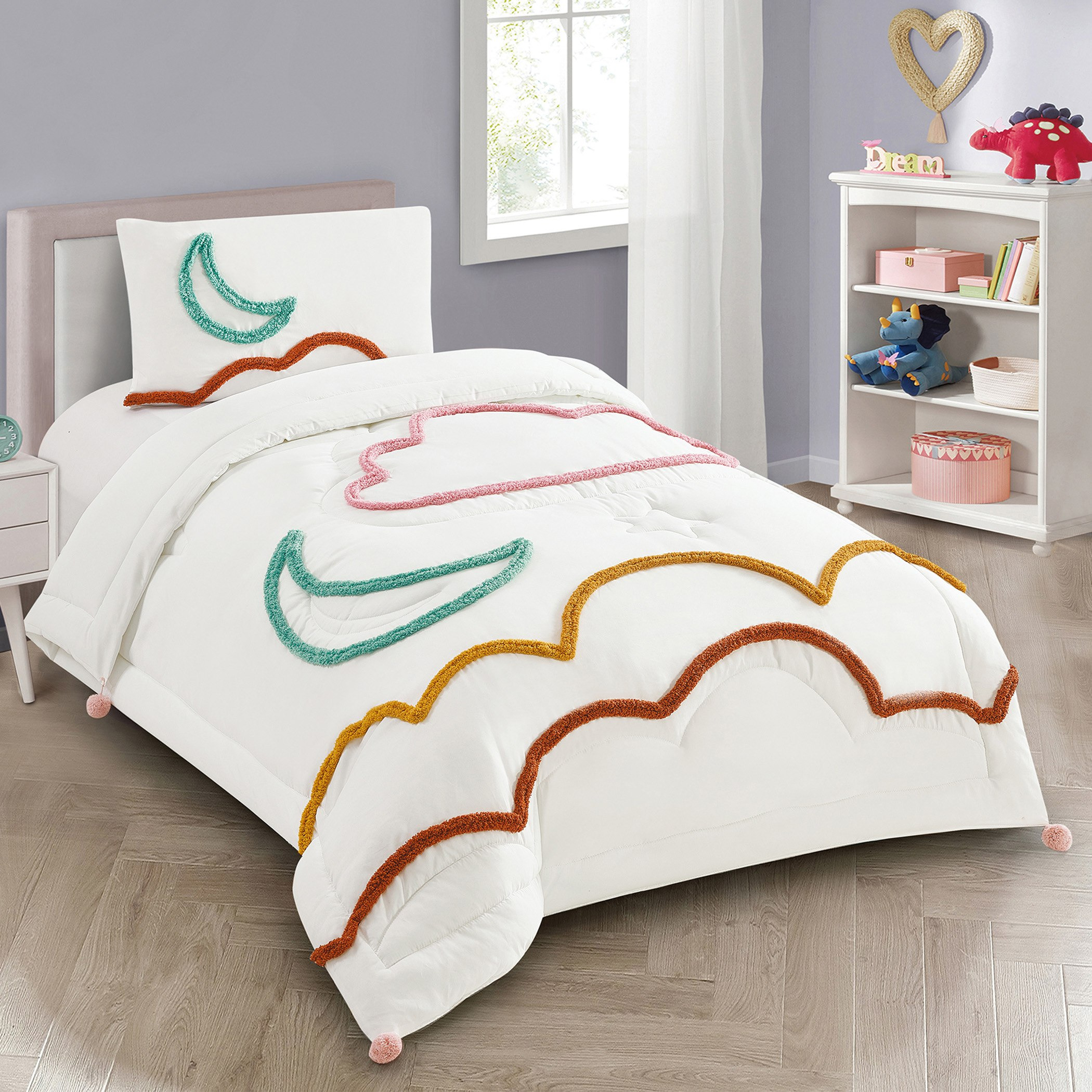 Moonwhirl Skyscape 2-Piece Tufted Twin Comforter Set - 160x220 cm-hbxhomeware-hbxbedroom-image-2