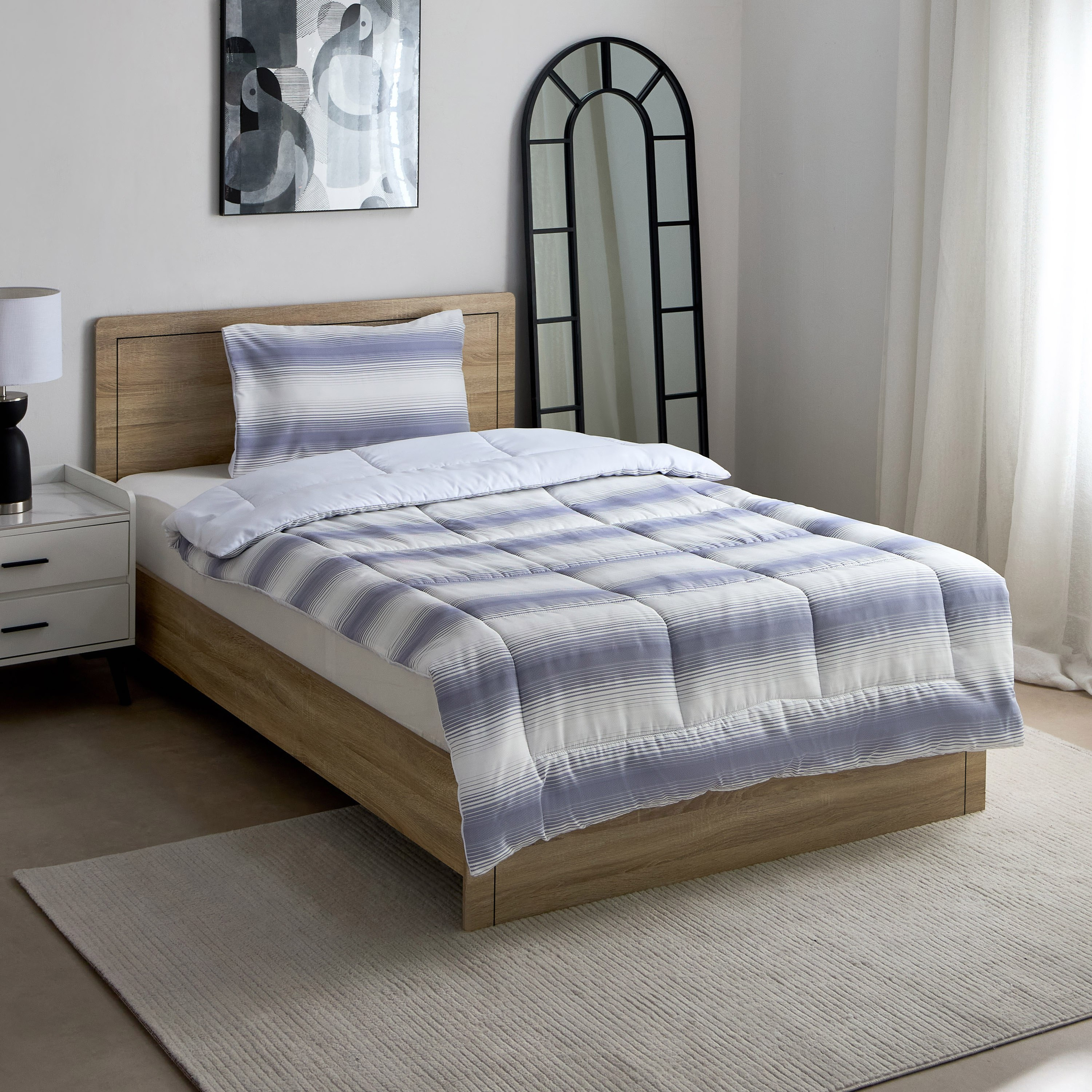 Verve 2-Piece Yarn Dyed Microfiber Single Comforter Set - 135x220 cm-hbxhomeware-hbxbedroom-image-2