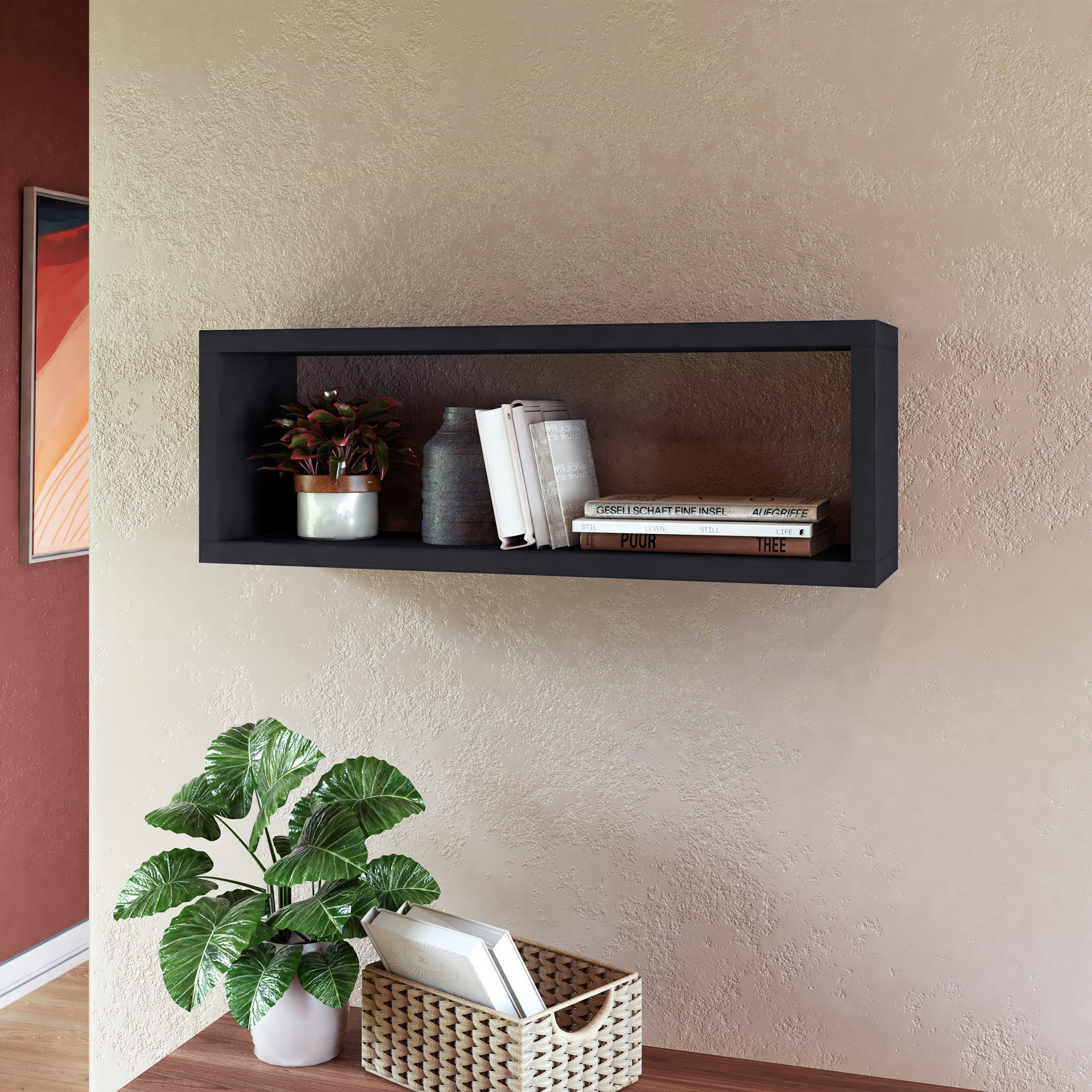رف طويل متعدد الأغراض إيبوني من بيانكا-hbxfurniture-mediaunitsandstorage-wallshelves-image-1