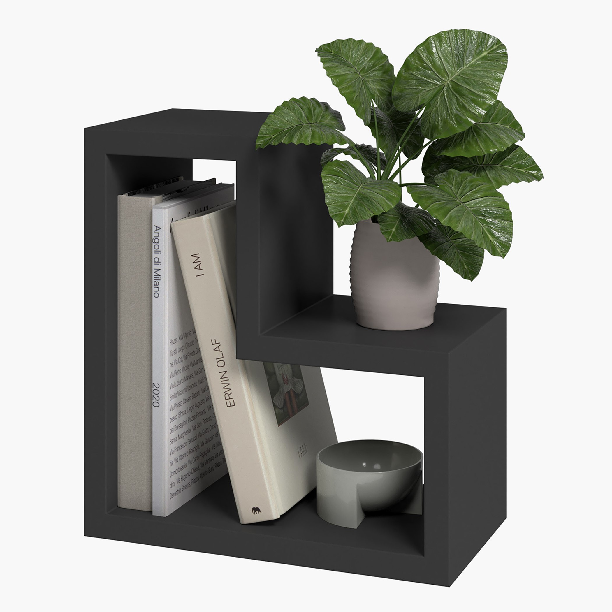 Bianca Ebony Multipurpose Step Shelf-hbxfurniture-mediaunitsandstorage-wallshelves-image-3